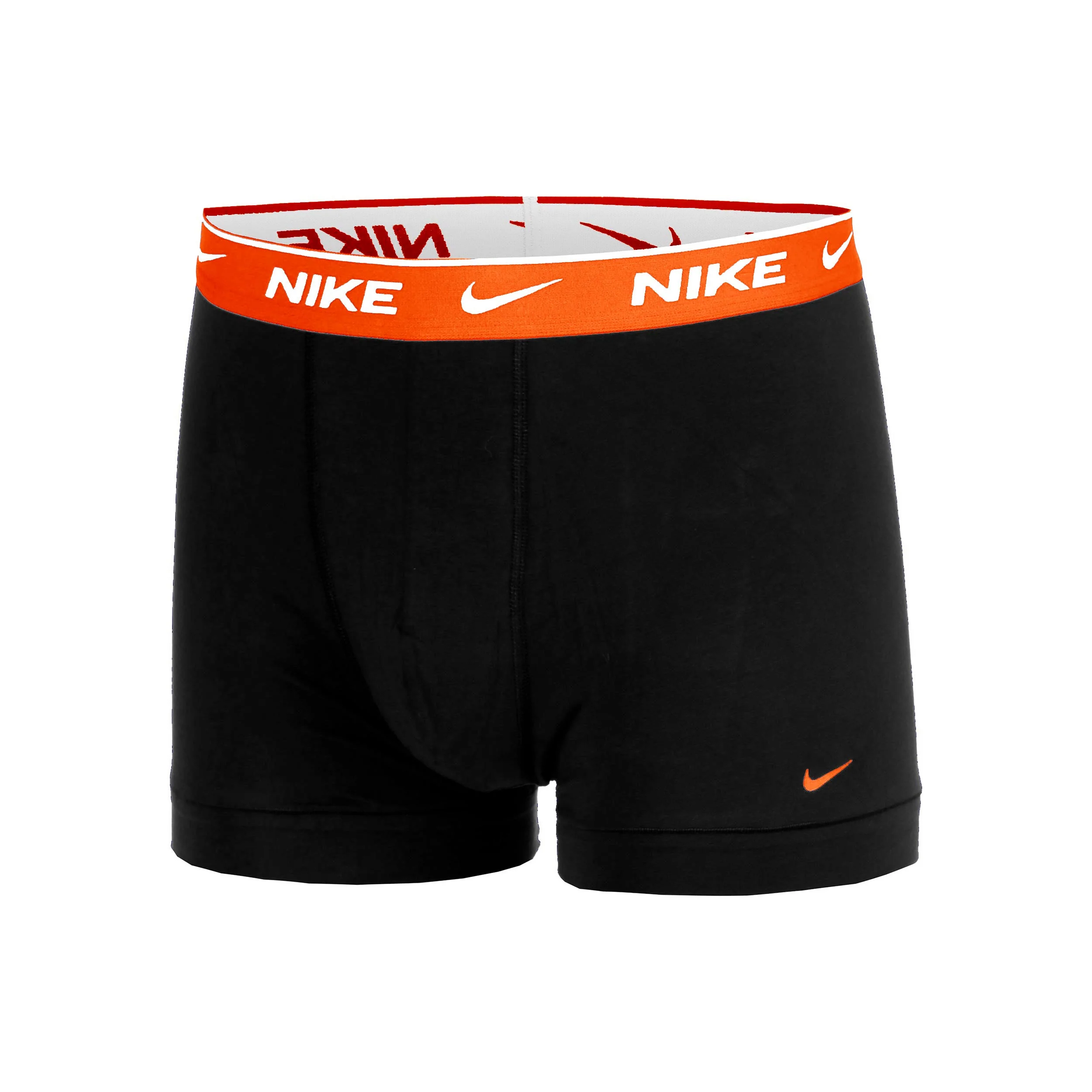 Essential Cotton Stretch Trunk Caleçon Pack de 3 Hommes - noir, orange - Image 5