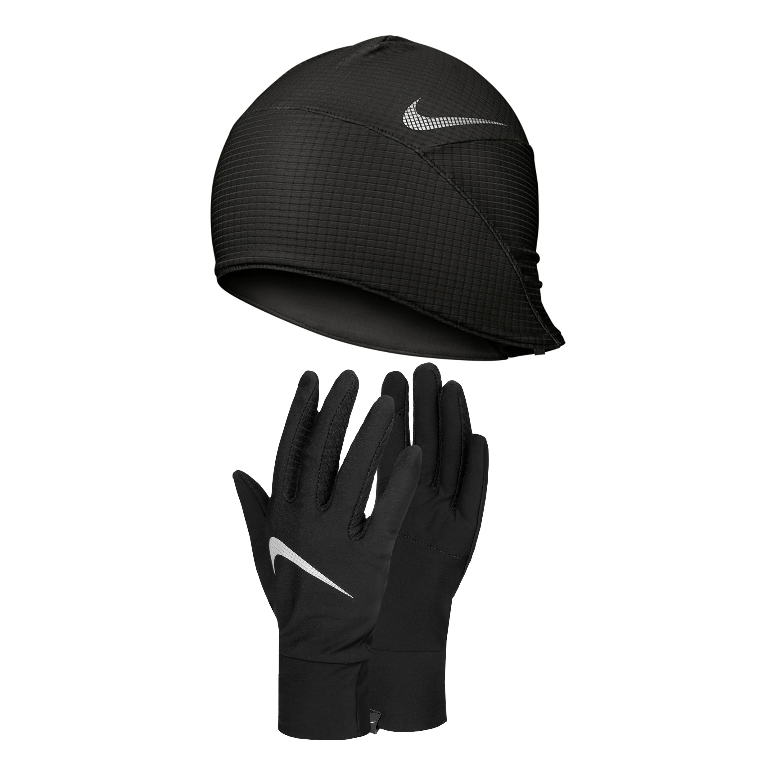 Essential Mütze + Gants Hommes-Noir,Argent