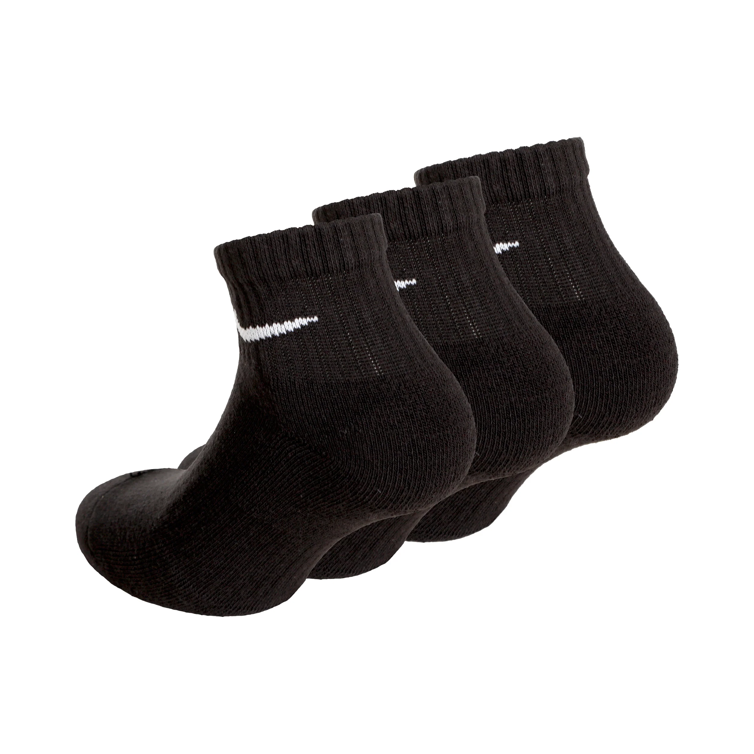 Everyday Cushioned Ankle Chaussettes de tennis Pack de 3 Unisex - noir, blanc - Image 2