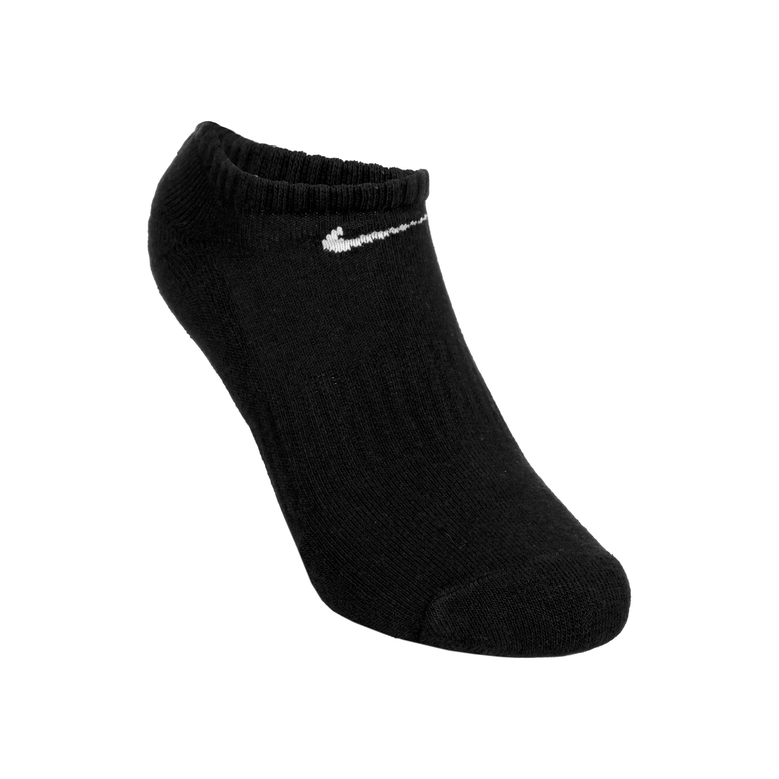 Everyday Lightweight No Show Chaussettes de tennis Pack de 3 Unisex - noir, blanc - Image 3