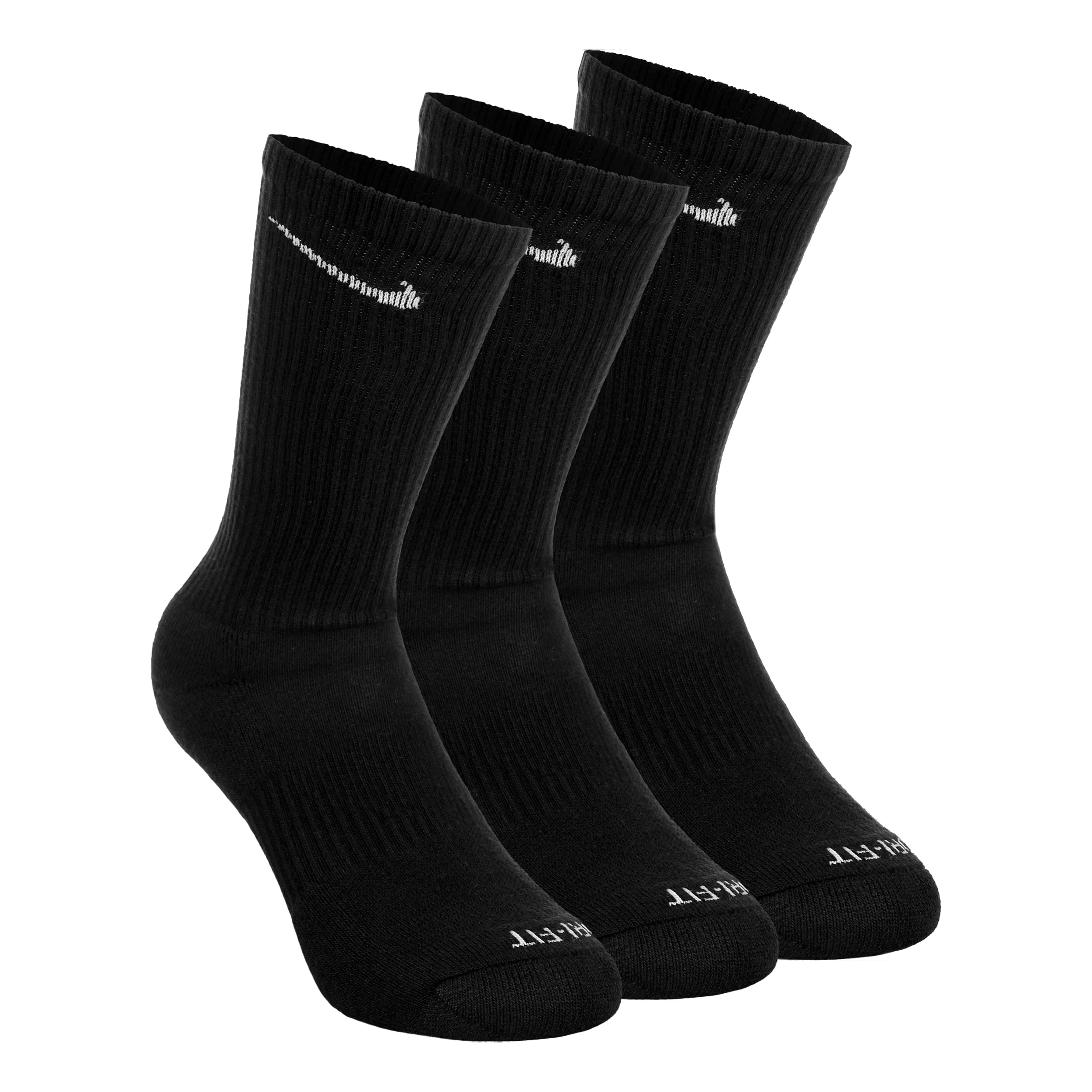 Everyday Plus Cushioned Chaussettes de tennis Pack de 3 Unisex - noir