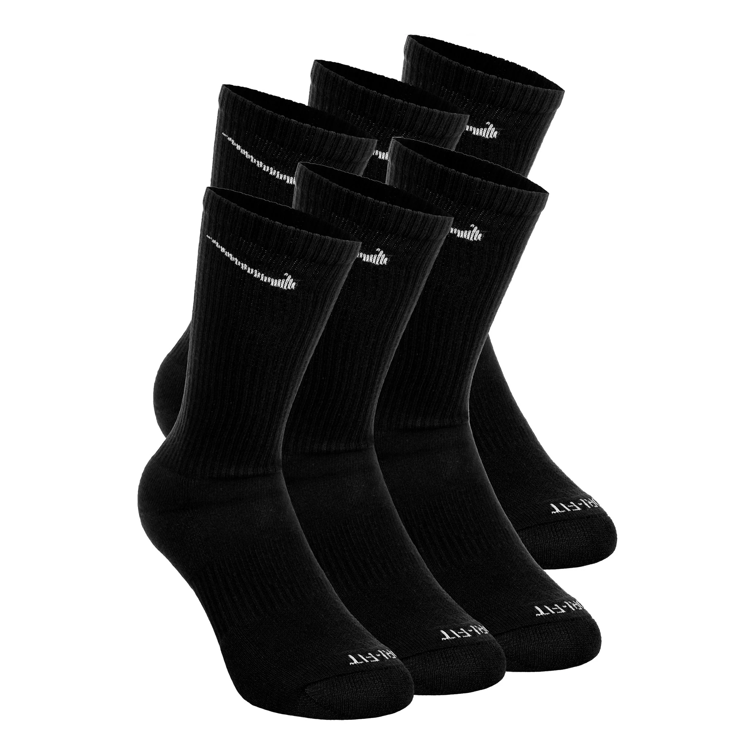 Everyday Plus Cushioned Crew Chaussettes de tennis - Pack de 3 Hommes-noir