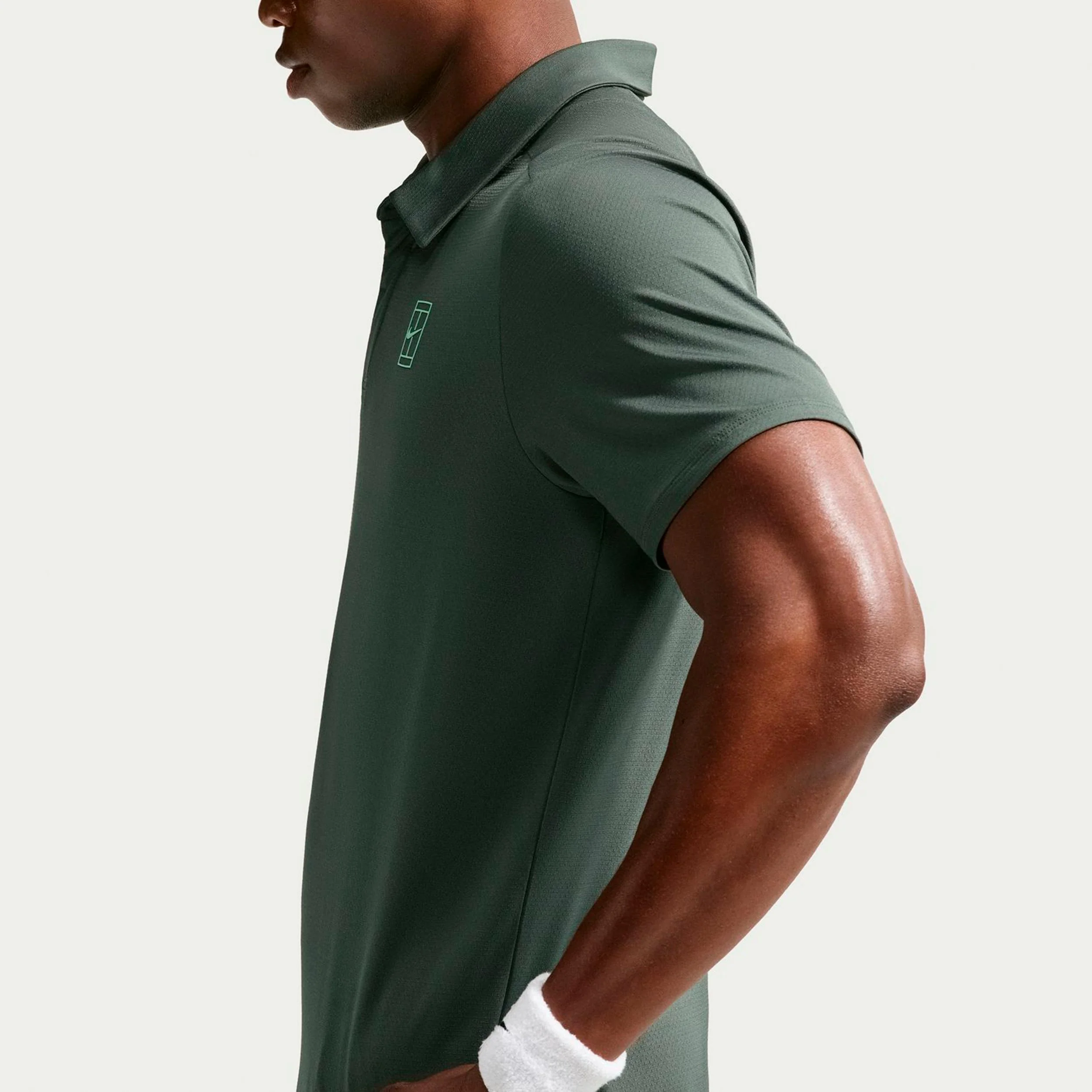 Jannik Sinner Court Dri-FIT Advantage Polo Hommes - vert gris - Image 4