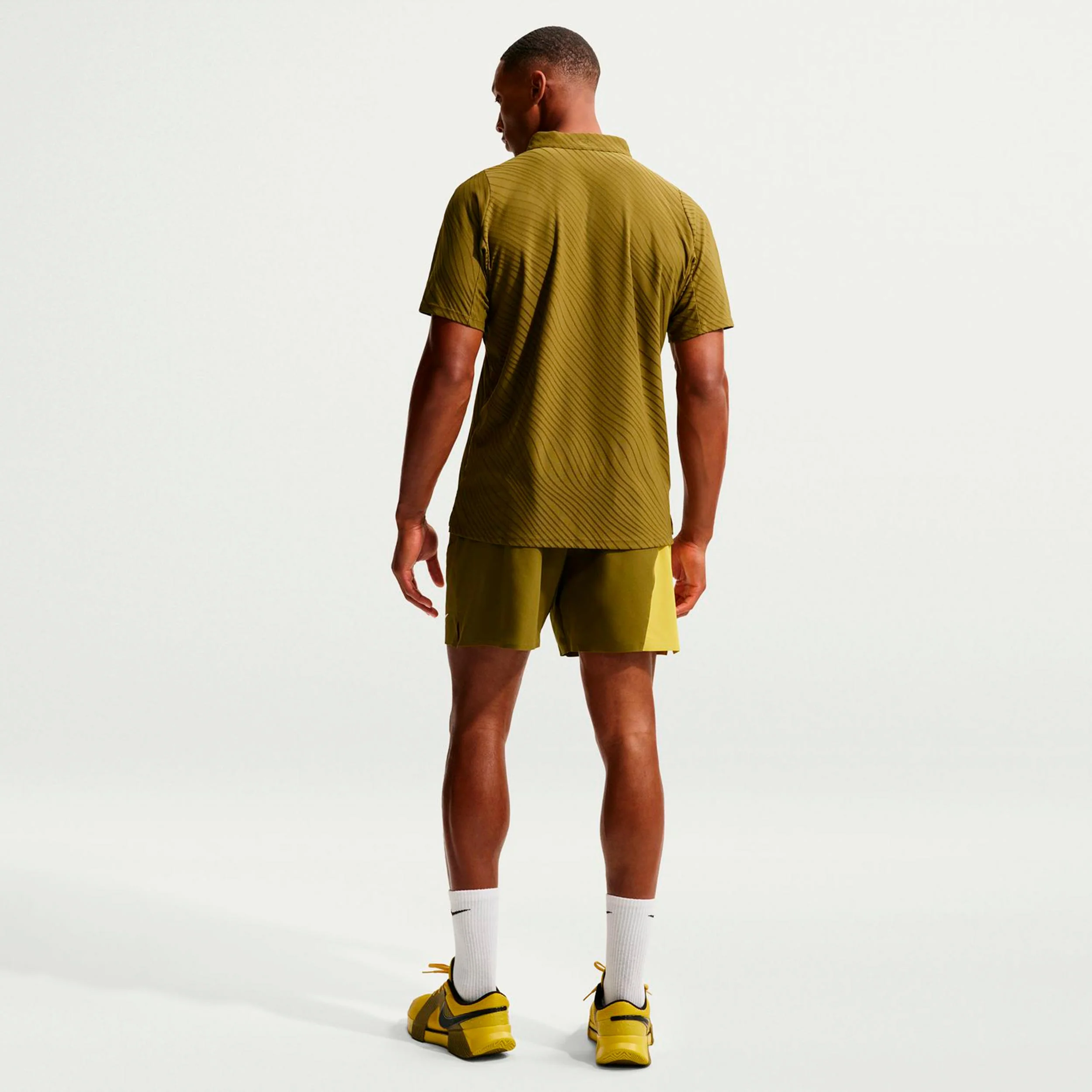 Jannik Sinner Court Dri-Fit Advantage Slam Polo Hommes-vert olive, blanc - Image 3