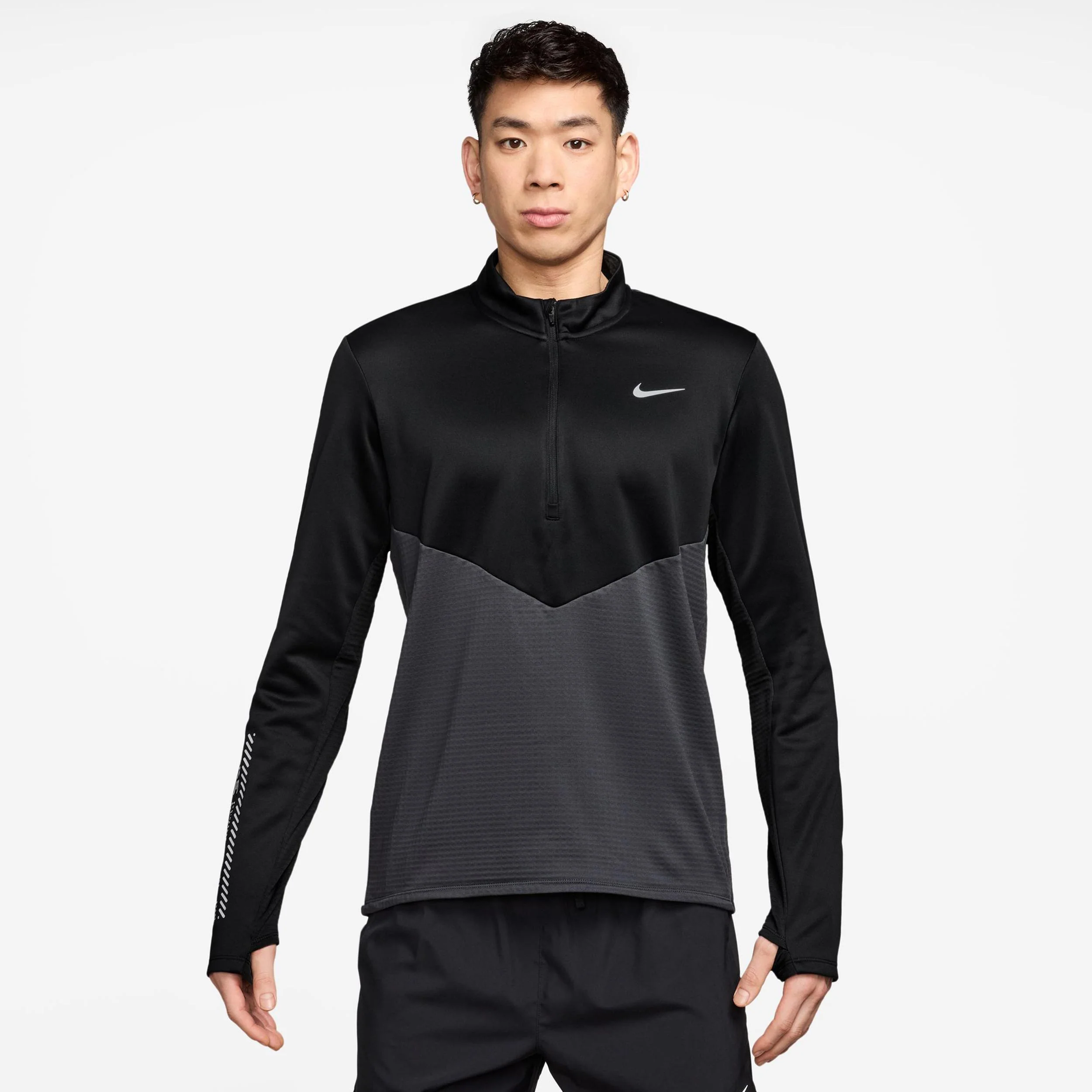 Pacer Winterized Half-Zip Maillot de course Hommes - anthracite, noir