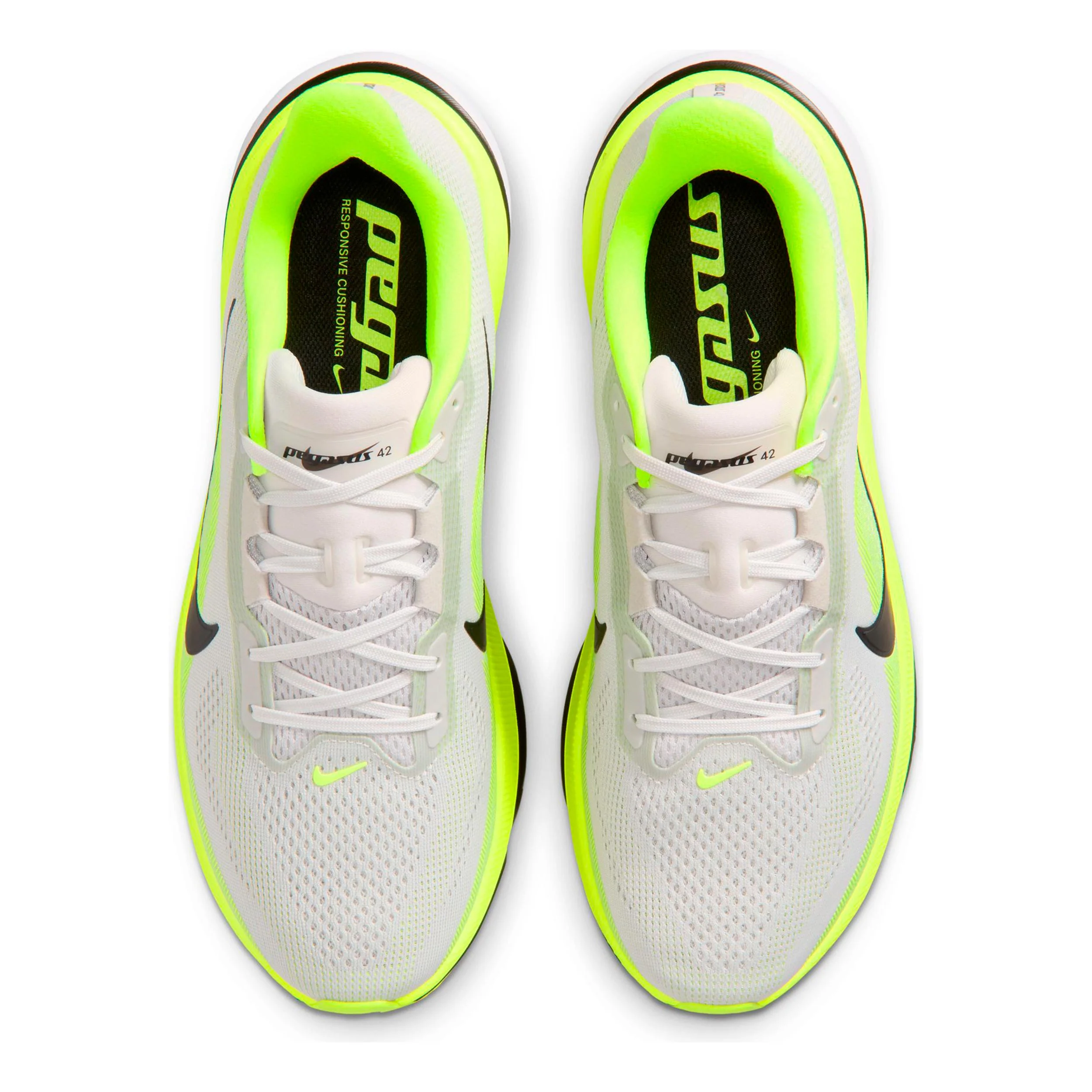 Pegasus 42 Chaussure de running sans stabilisateurs Hommes - blanc, jaunes fluo - Image 3