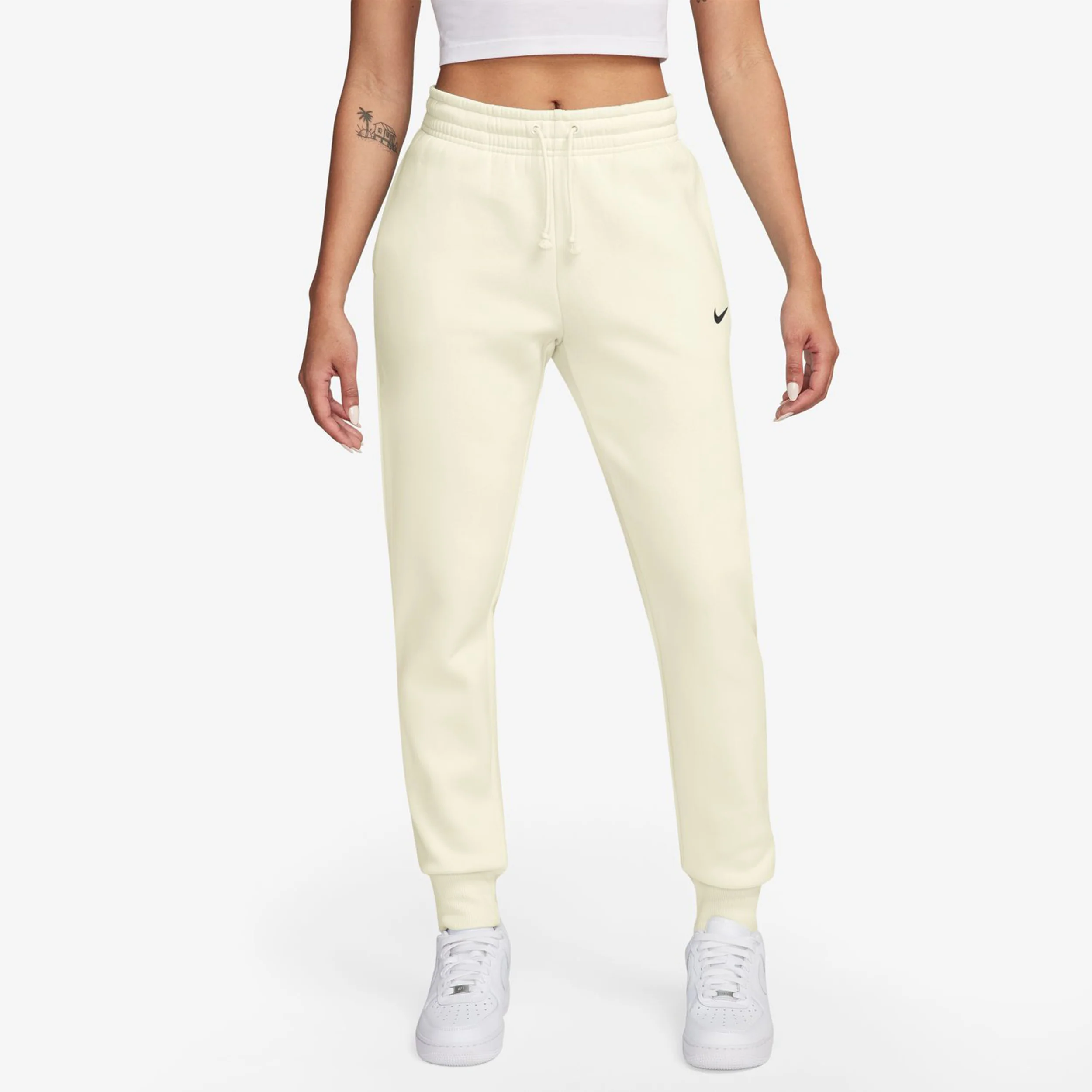 Phoenix Fleece Pantalon Survêtement Femmes-Crème,Noir - Image 5