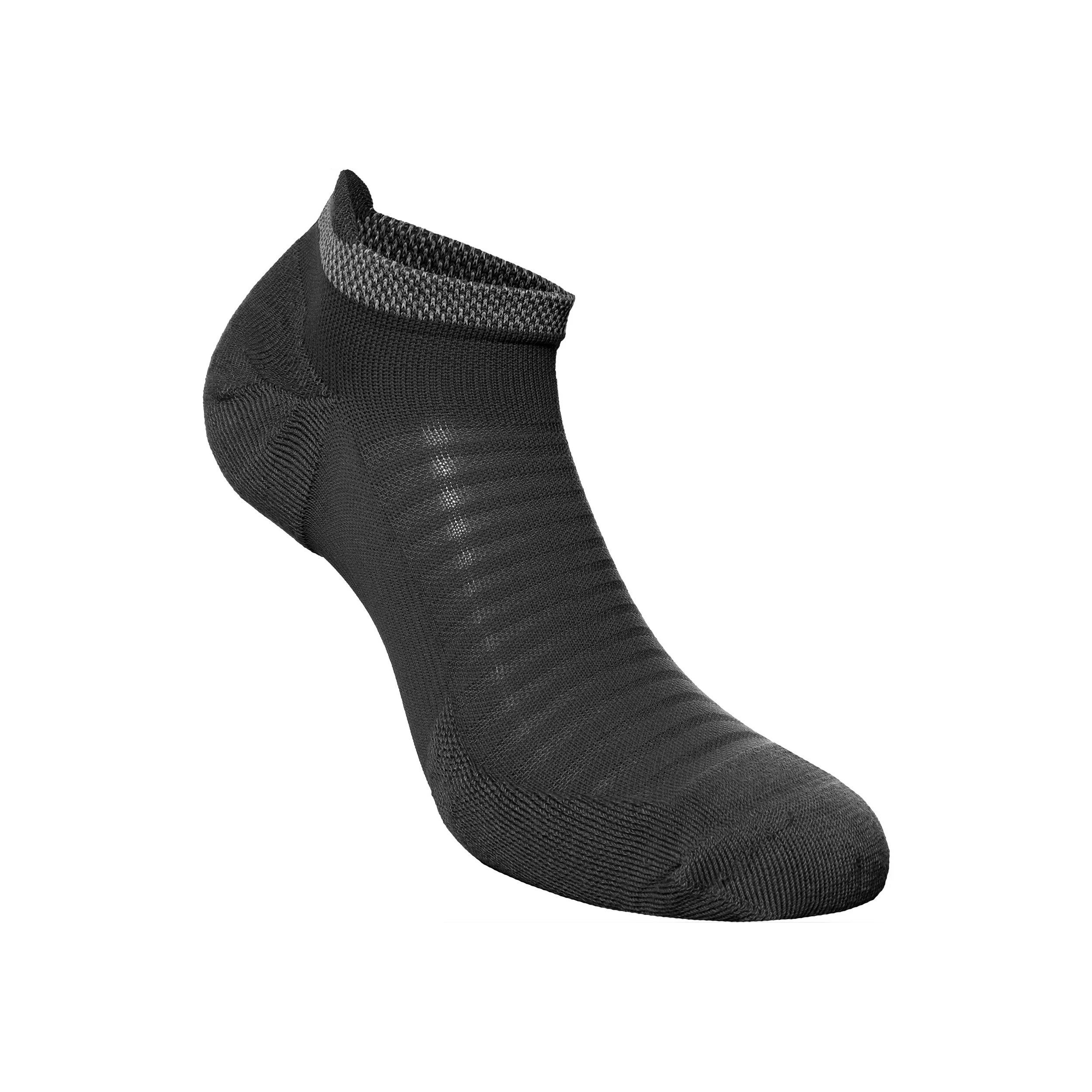 Spark Cushioned No-Show Running Chaussettes De Running-Noir,Gris