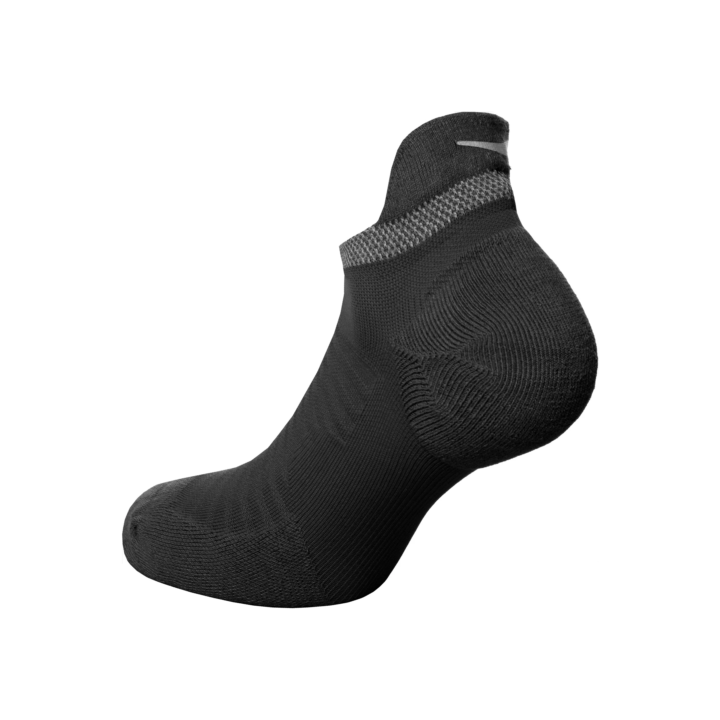 Spark Cushioned No-Show Running Chaussettes De Running-Noir,Gris - Image 2