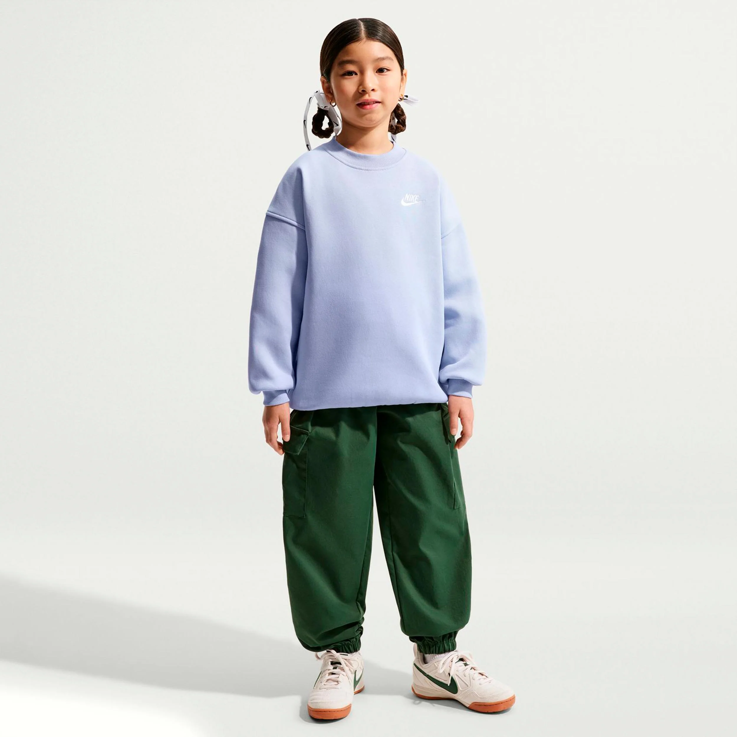 Sportswear Club Fleece Oversized Crew Sweat-shirt Enfants-bleu gris - Image 2