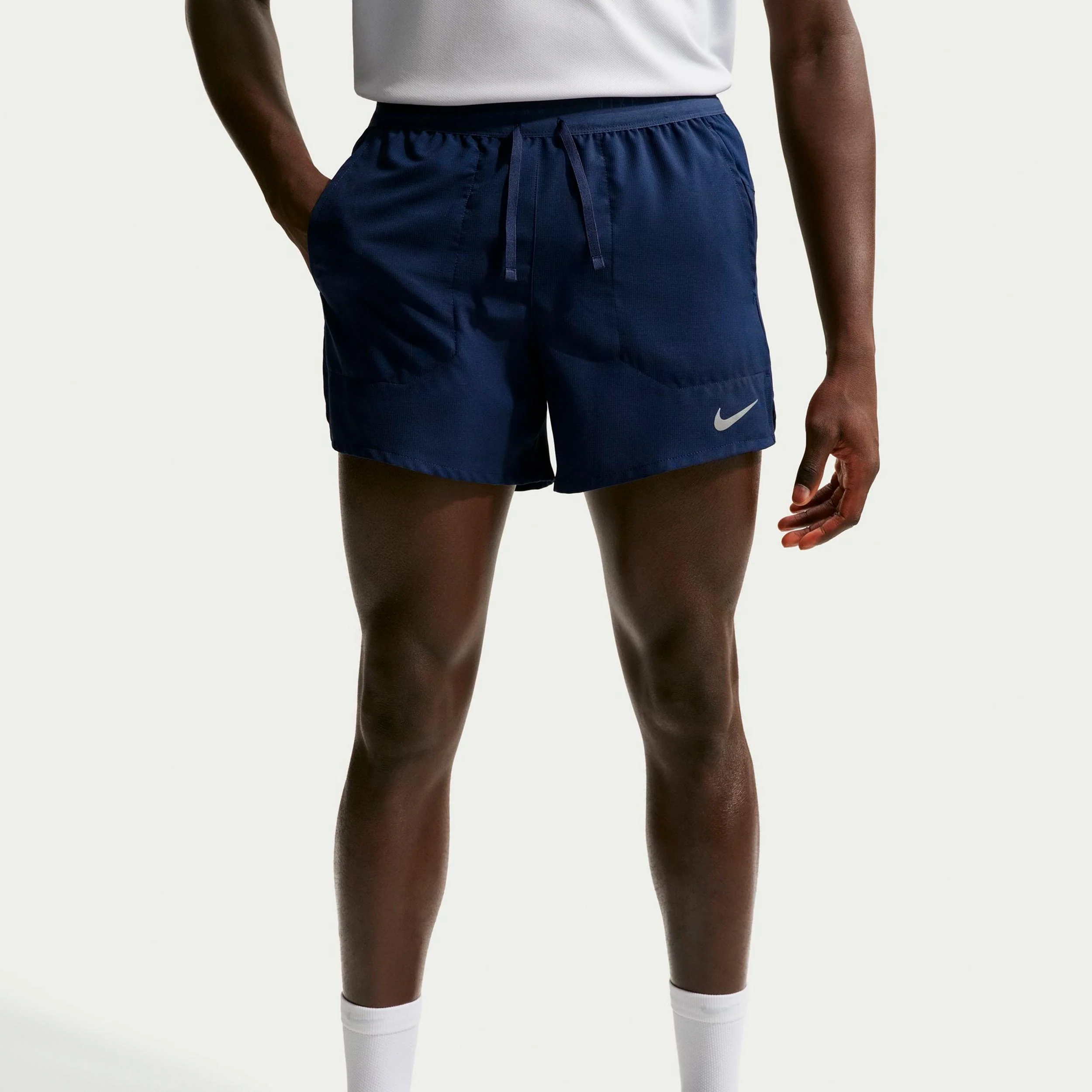 STRIDE 5IN Short de running Hommes - bleu foncé, argent