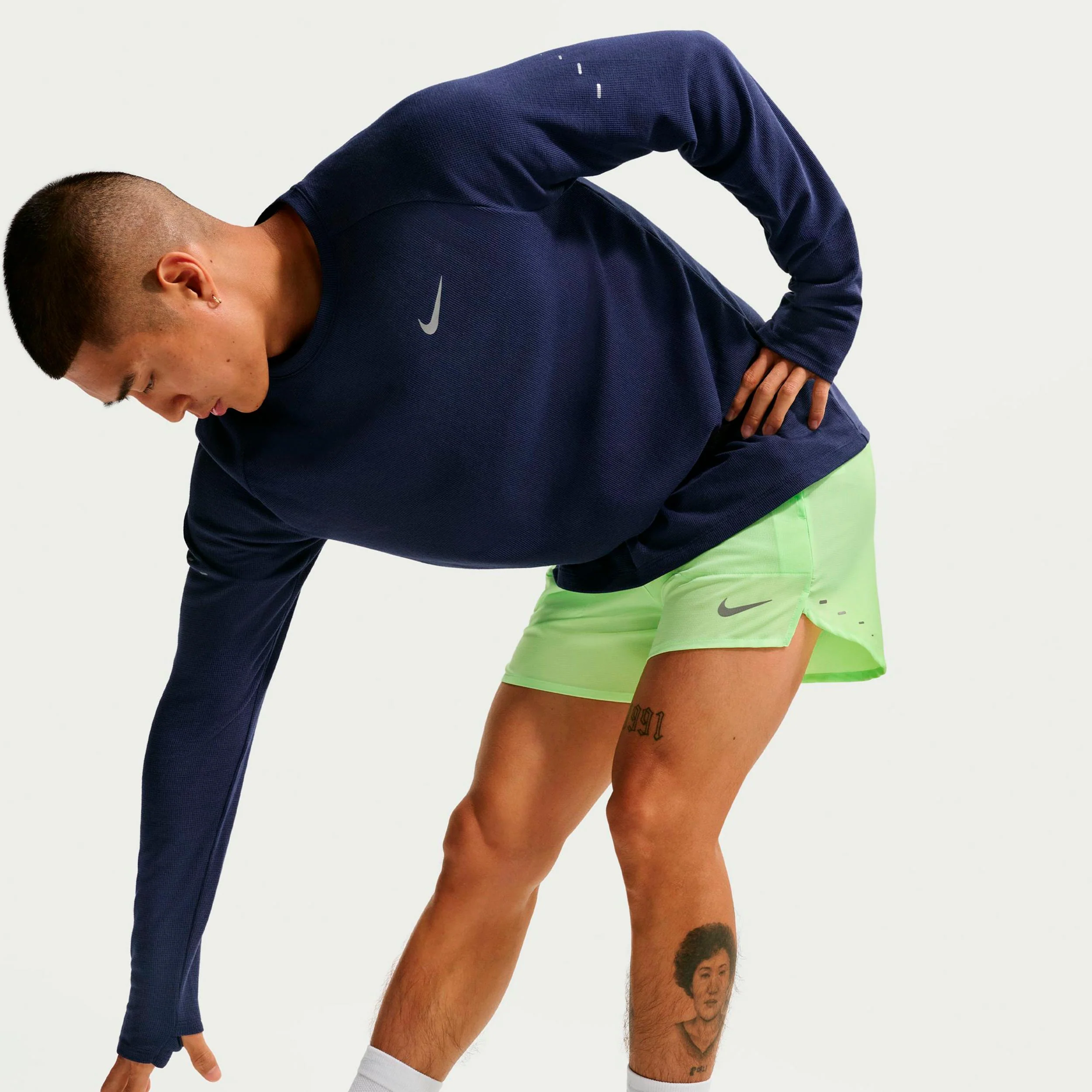STRIDE 5IN Short de running Hommes - vert clair, argent - Image 5
