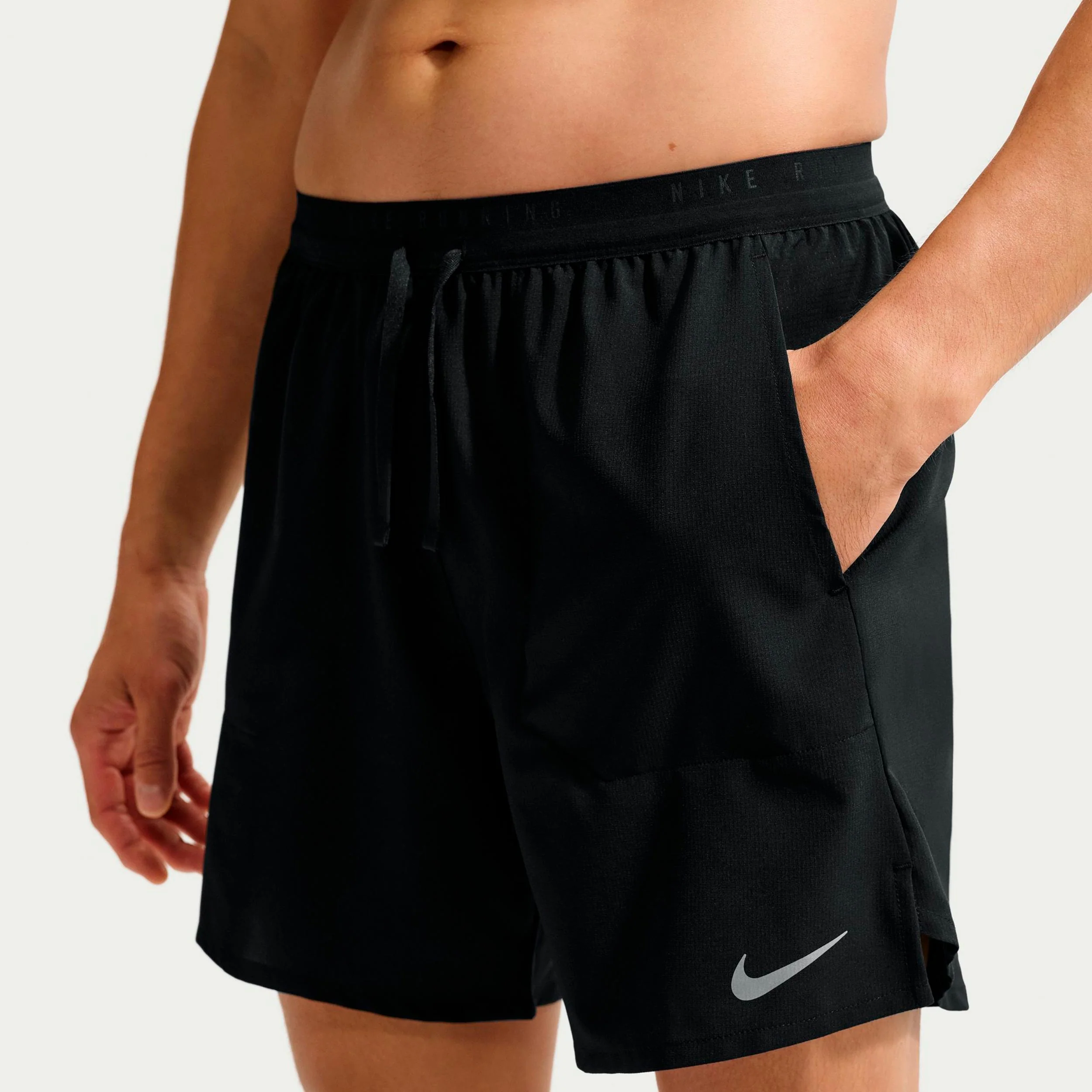 STRIDE 7IN Short de running Hommes - noir, argent