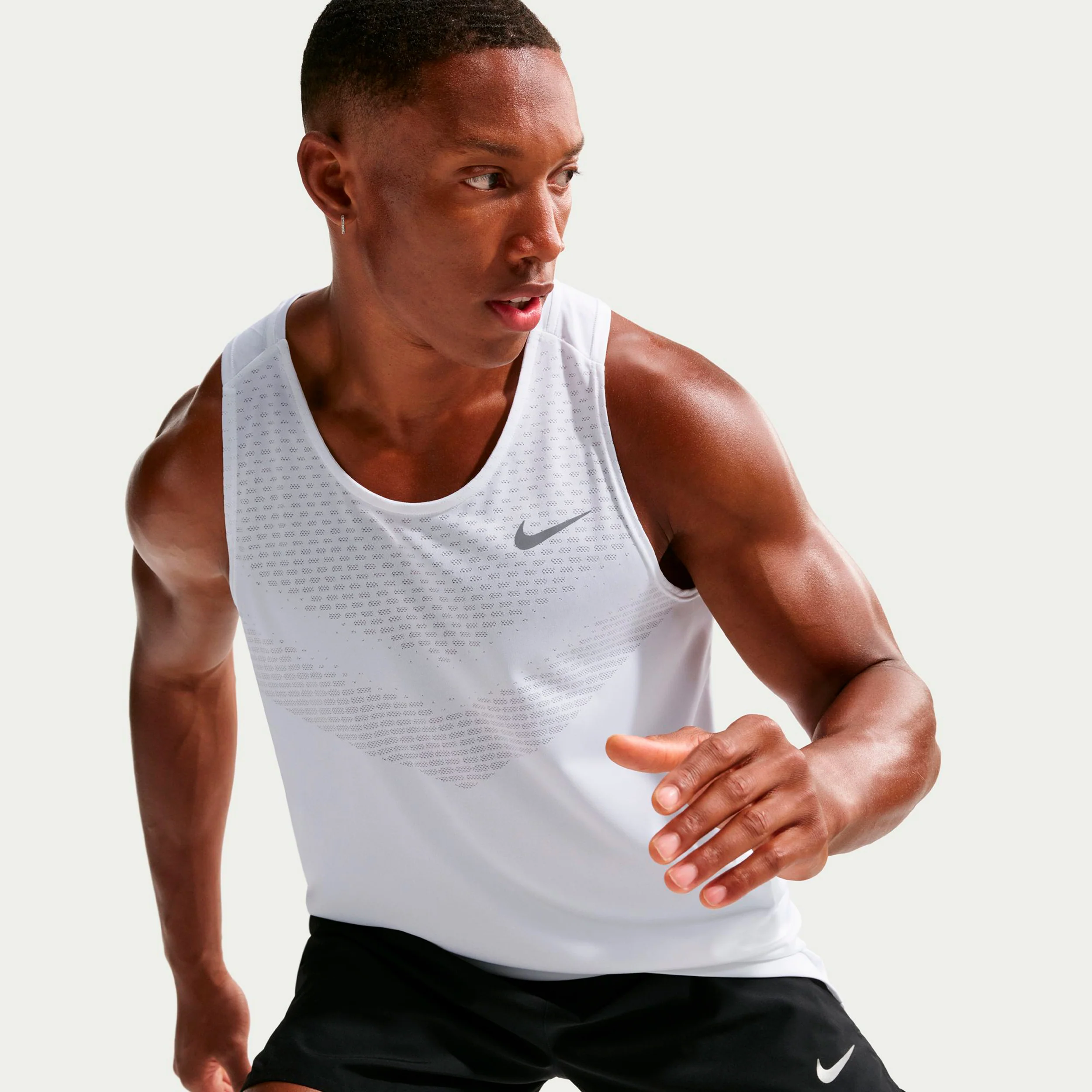 Stride Maillot de course Hommes - blanc, argent - Image 4
