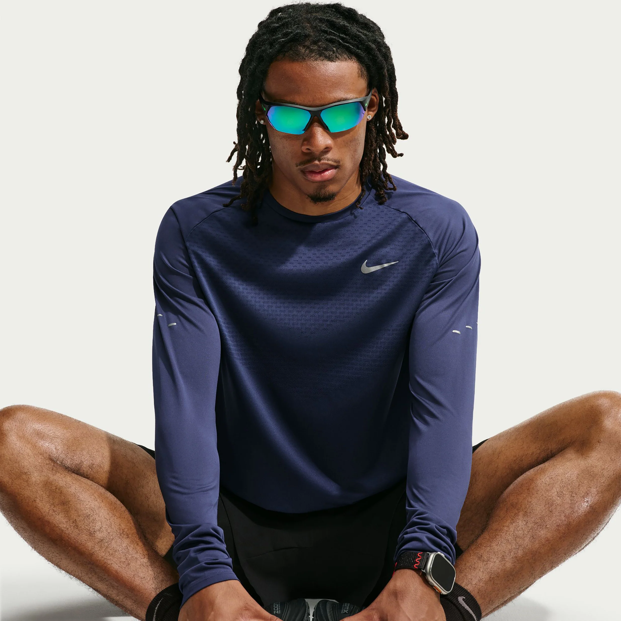 Stride Maillot de course Hommes - bleu foncé, argent - Image 5