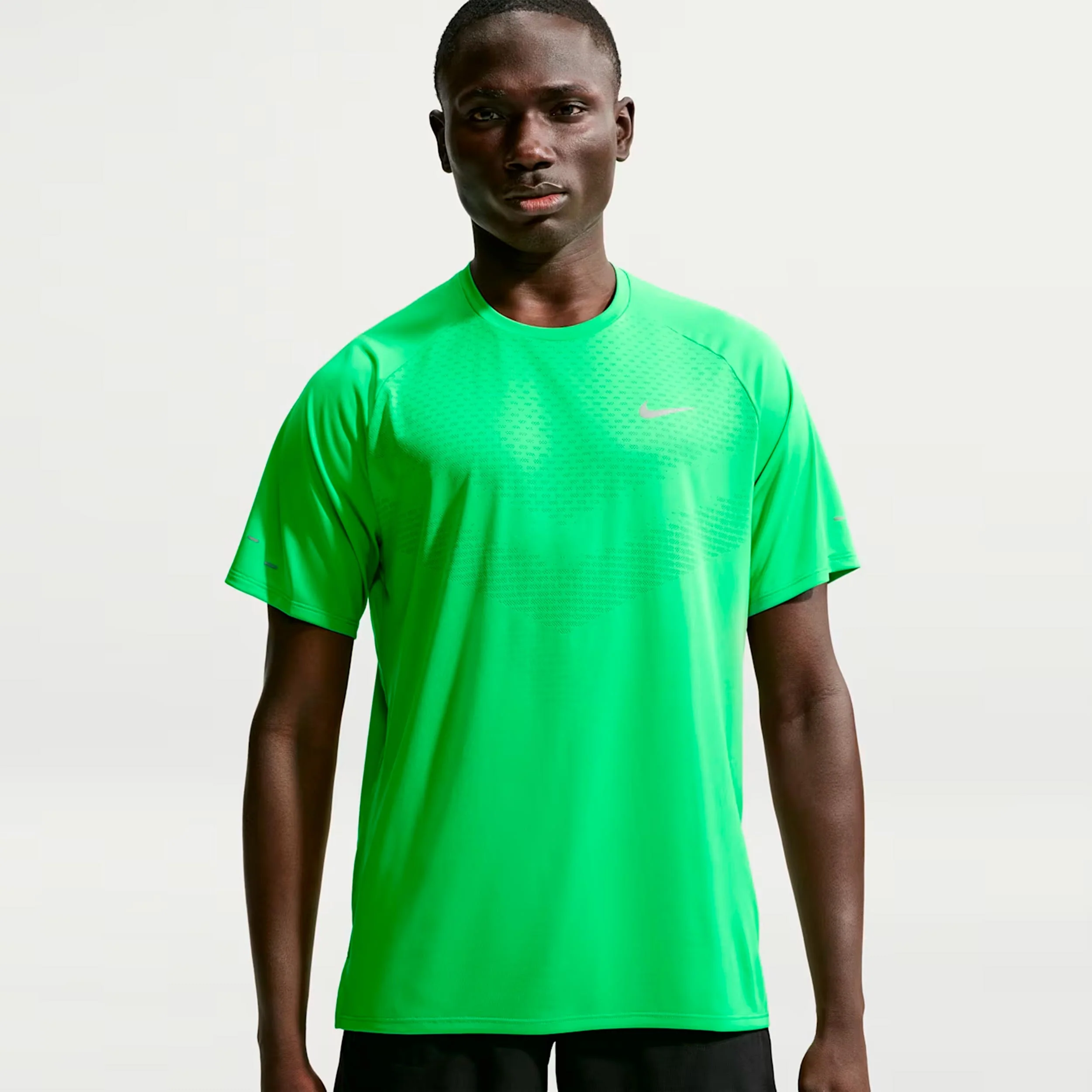 Stride Maillot de course Hommes - vert, argent