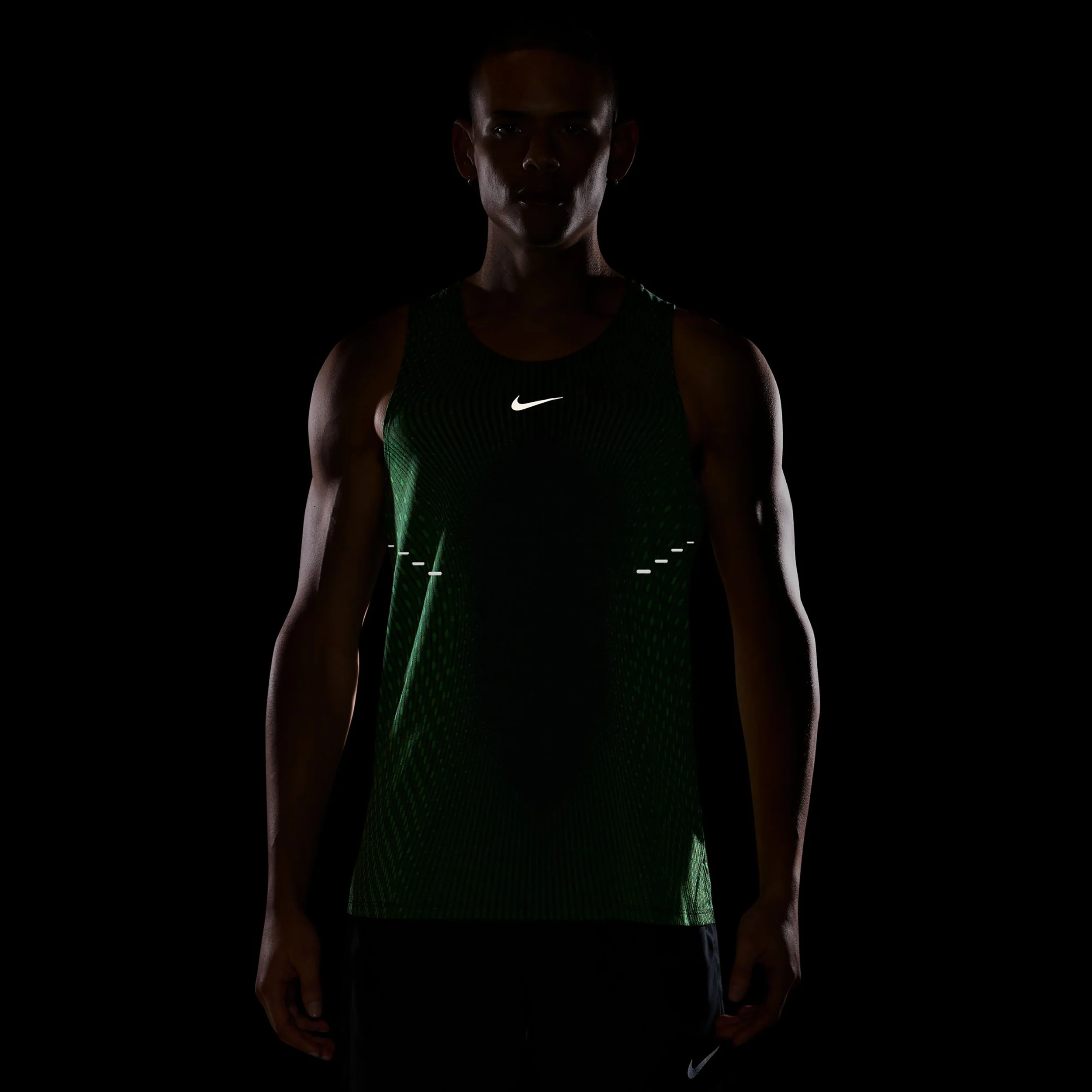 Stride Maillot de course Hommes - vert olive, argent - Image 6