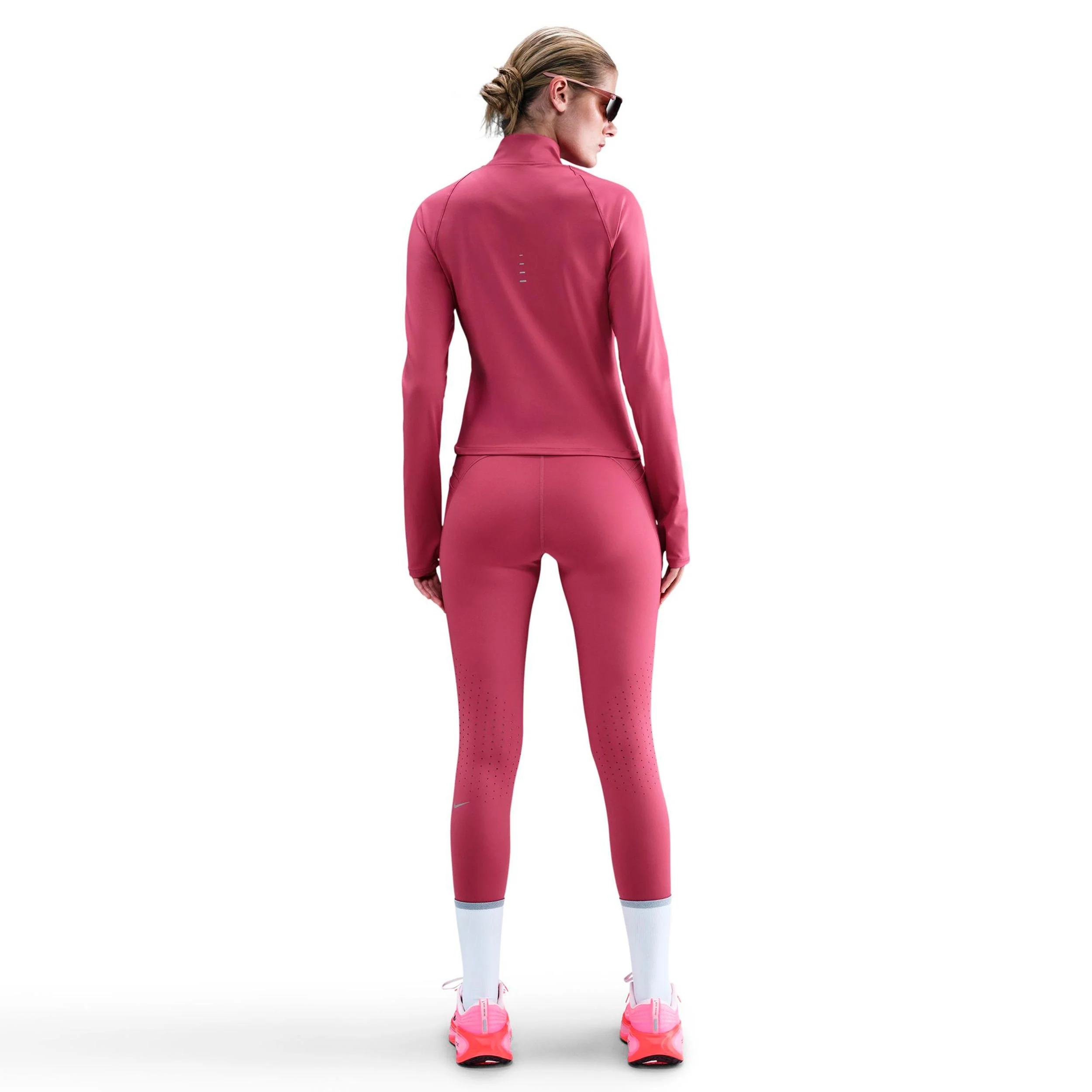 Swift Collant de course Femmes - berry, argent - Image 3