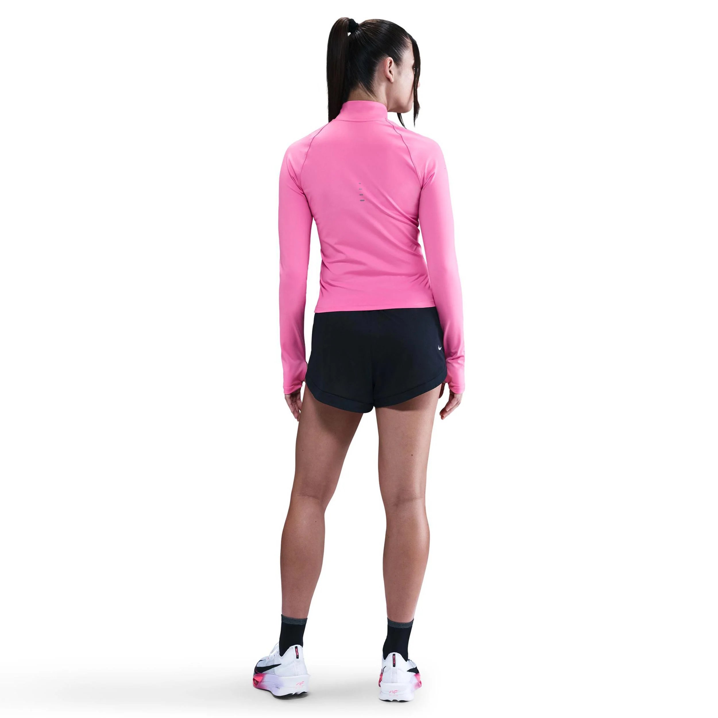 Swift Half-Zip Maillot De Course Femmes-Pink,Argent - Image 3