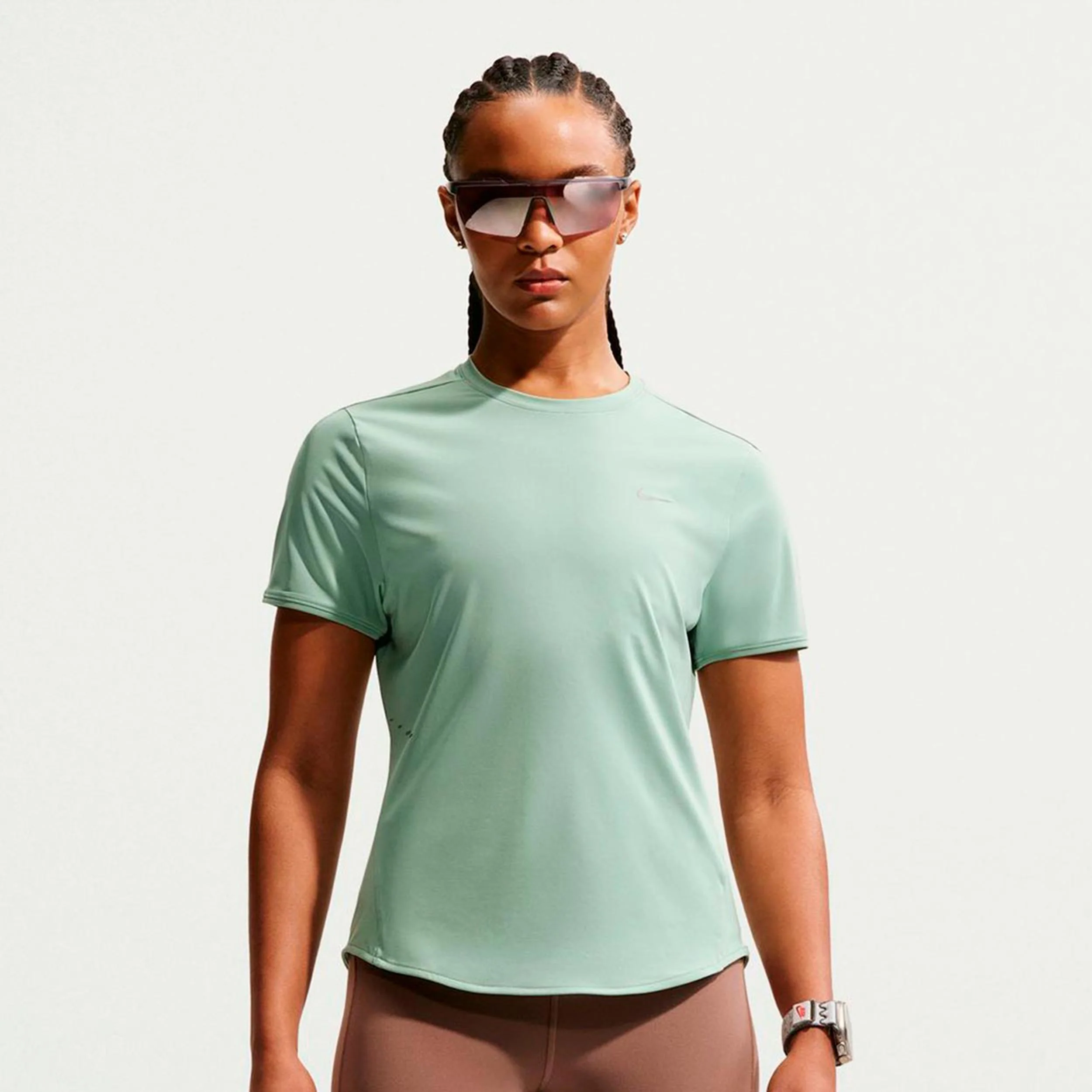 Swift Maillot de course Femmes - vert clair, argent