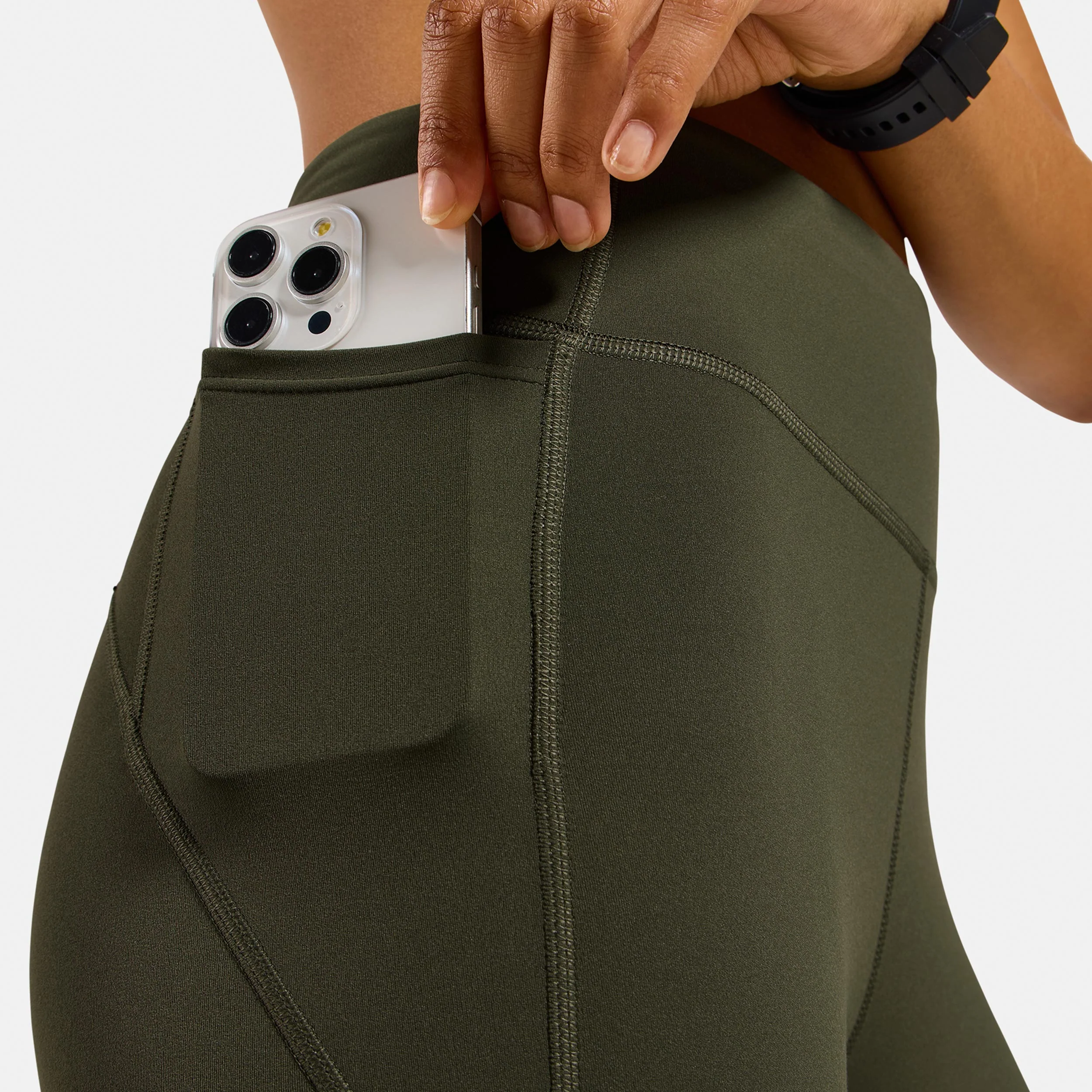 Essential Collant de course Femmes - vert foncé - Image 5