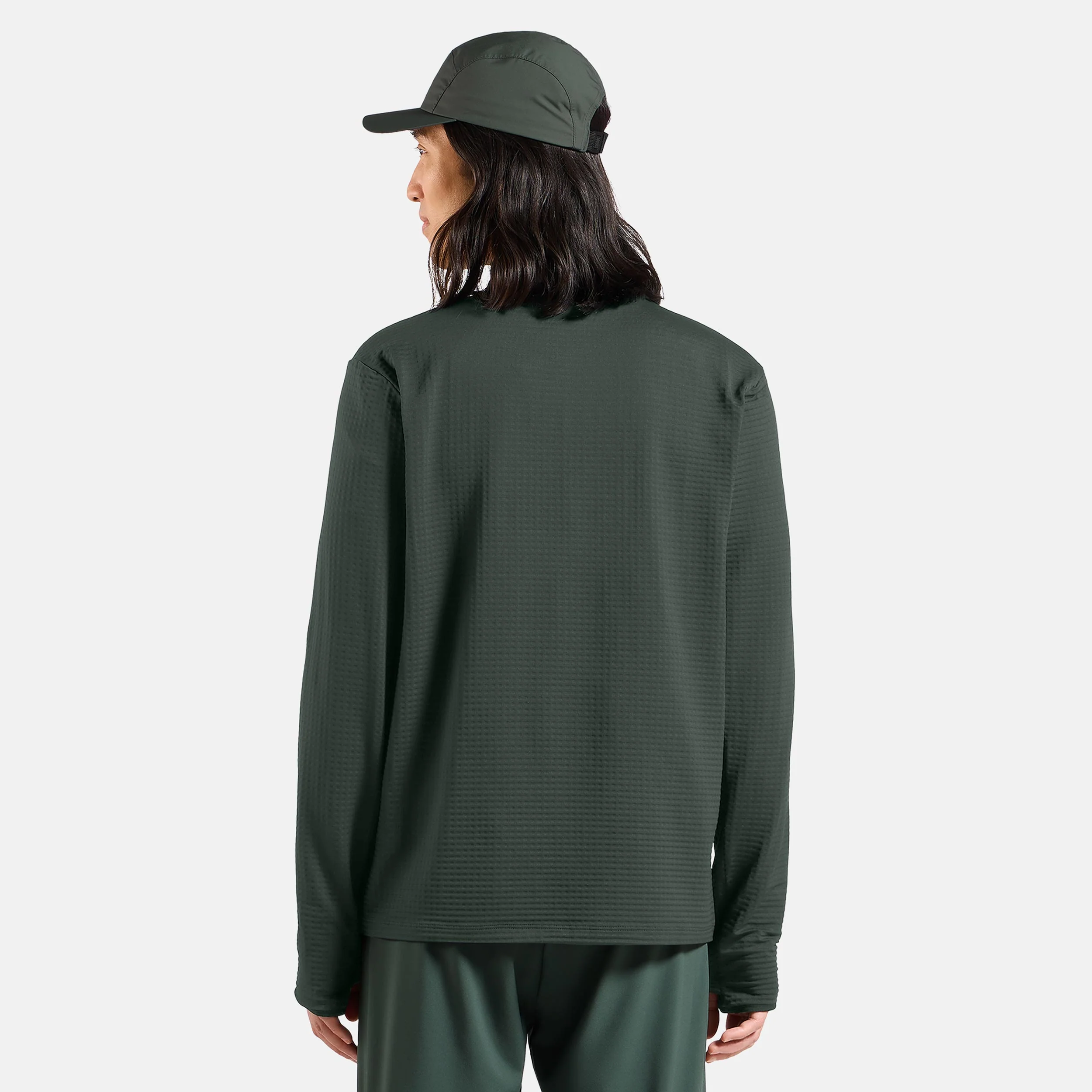 Essential Thermal Midlayer 1/2 Zip Maillot de course Hommes - vert olive - Image 4