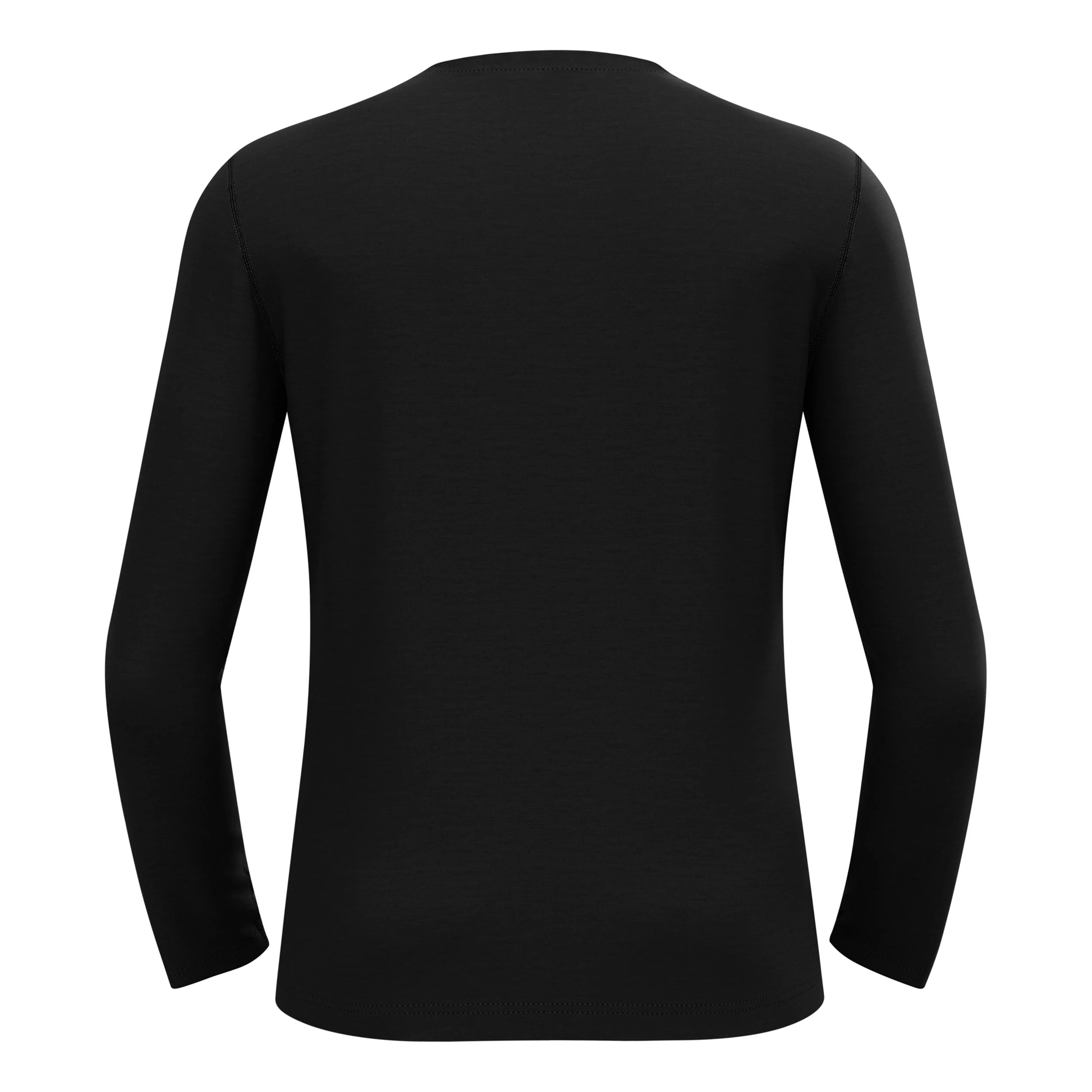Merino 160Crew Haut Manches Longues Hommes-Noir - Image 2
