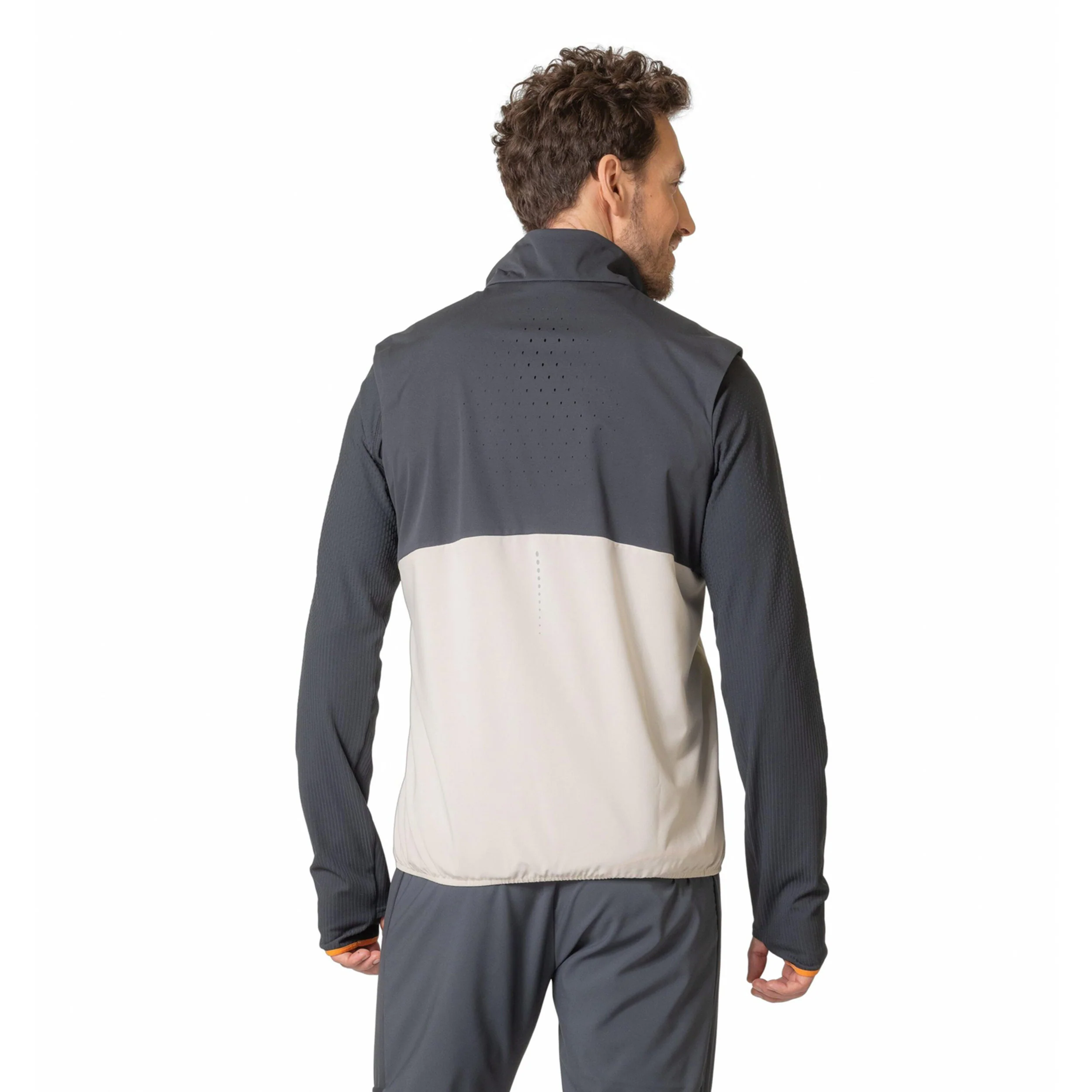 Warm Gilets de course Hommes - gris clair, gris foncé - Image 4