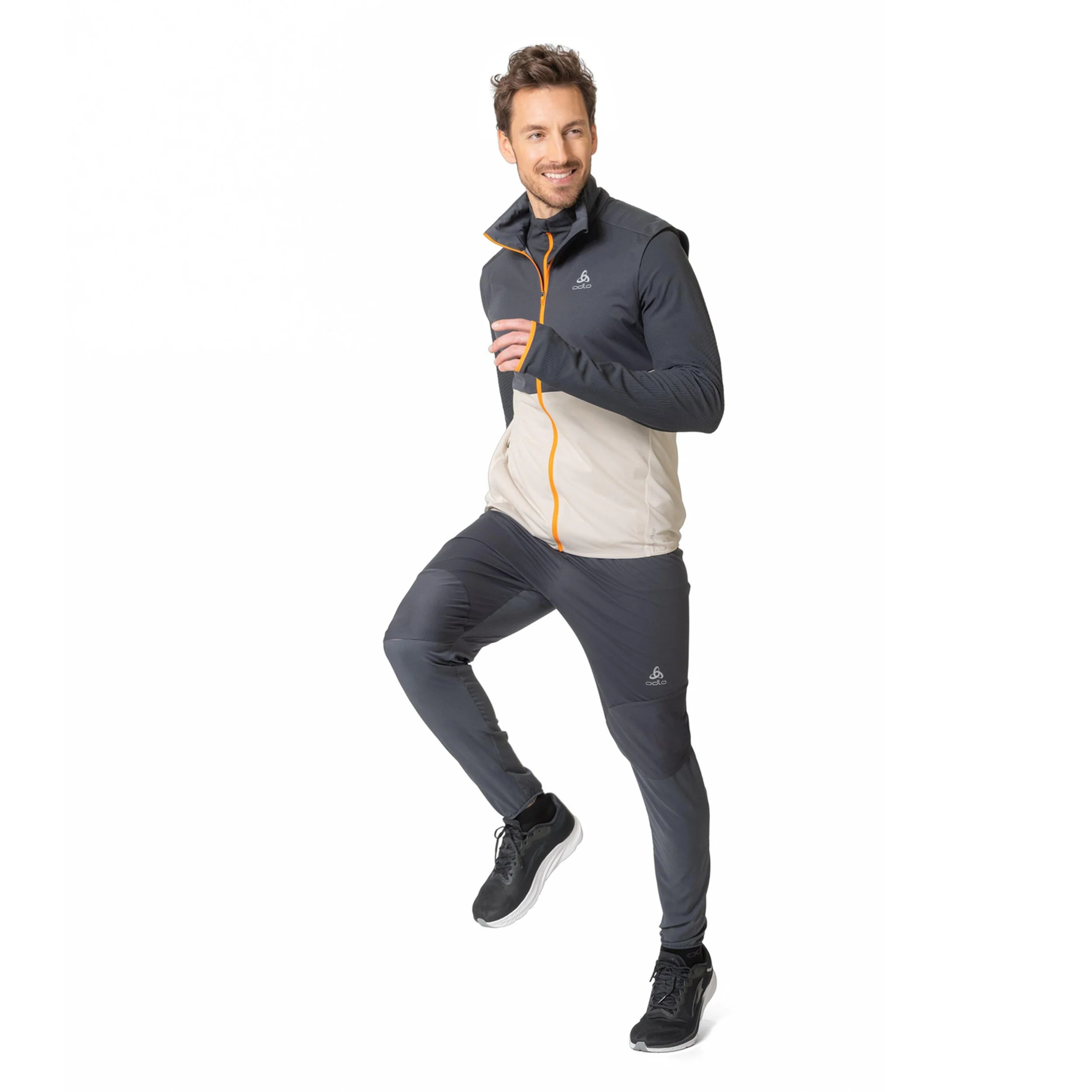 Warm Gilets de course Hommes - gris clair, gris foncé - Image 5