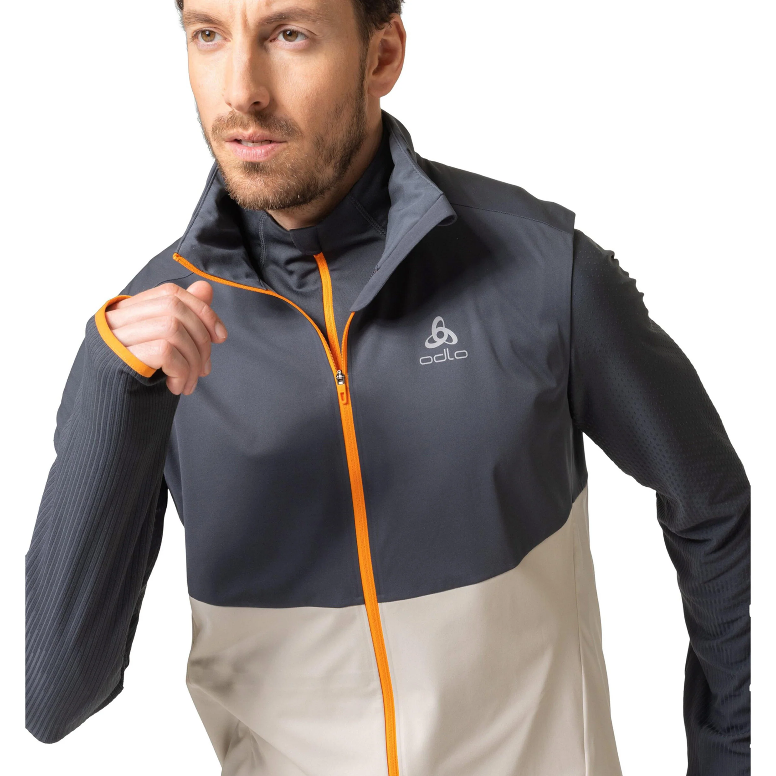 Warm Gilets de course Hommes - gris clair, gris foncé - Image 6