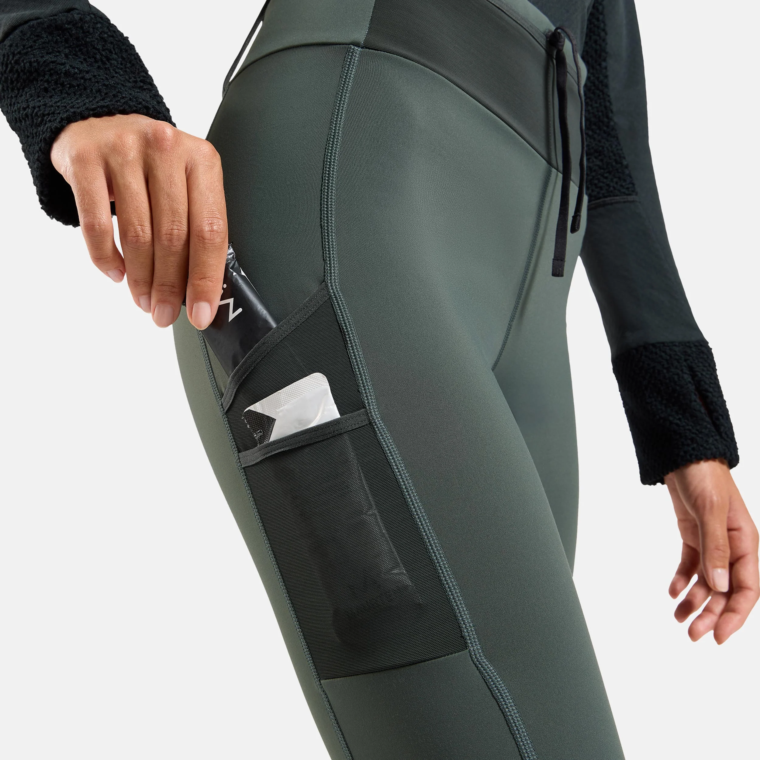 X-Alp Cargo Winter Collant de course Femmes - vert olive - Image 6