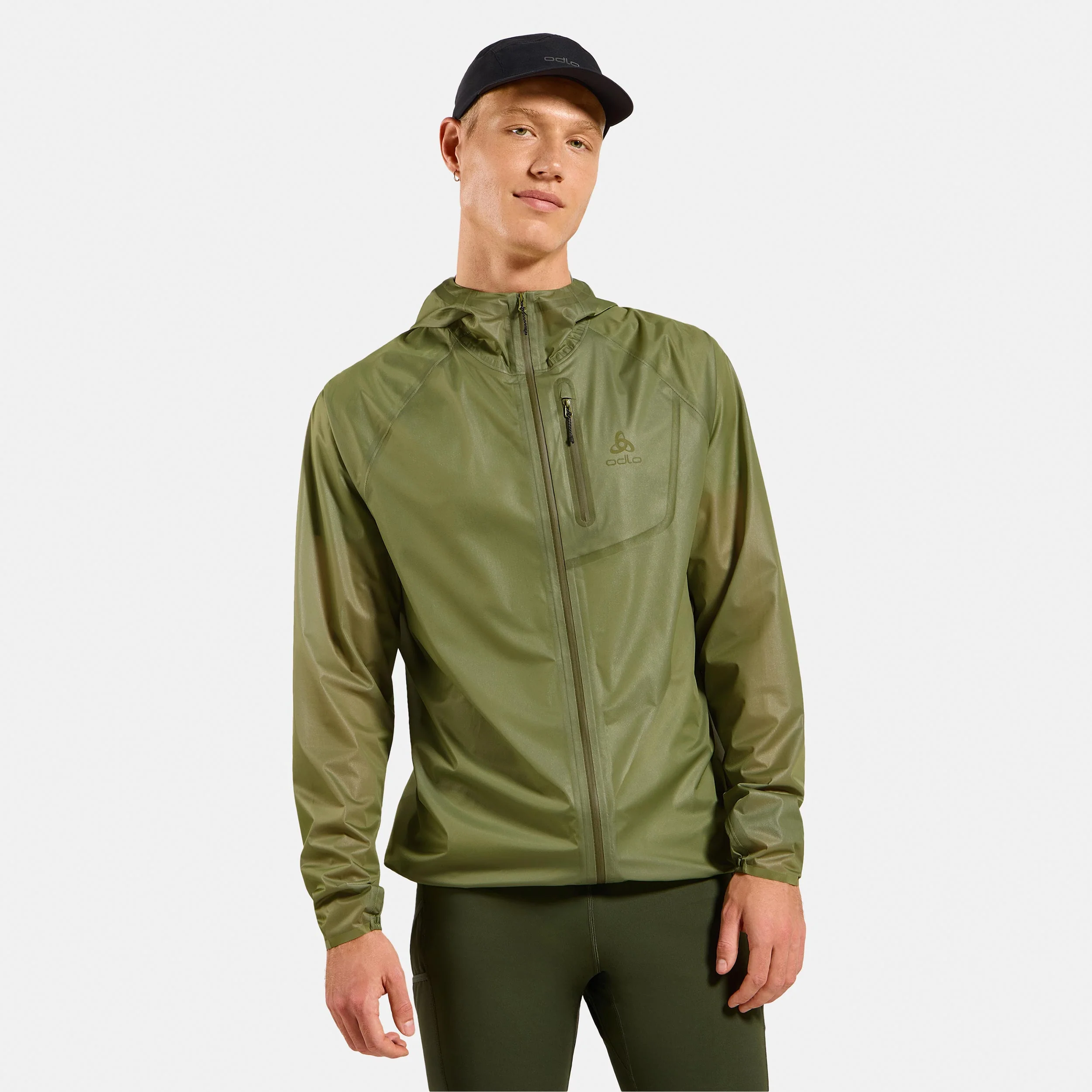 Zeroweight Dual Dry PK Waterproof Veste running Hommes-vert - Image 3