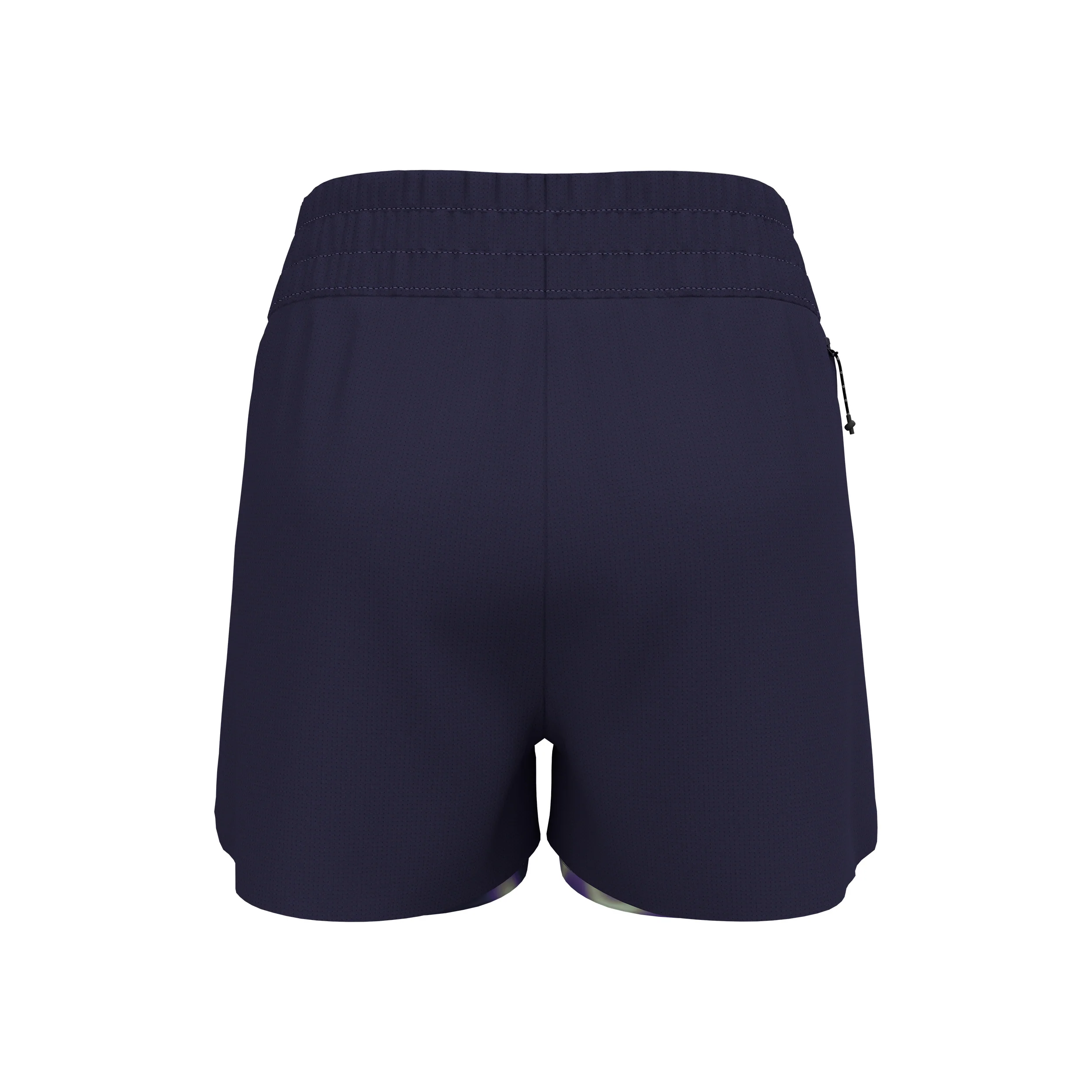Zeroweight Print 3in 2in1 Short De Running Femmes-Bleu Foncé - Image 2