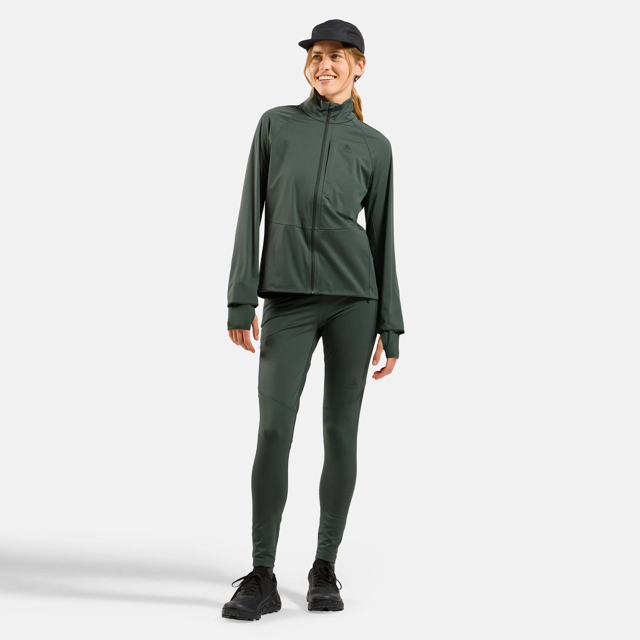 Zeroweight Pro Warm Reflective Veste Running Femmes-Vert Olive - Image 7