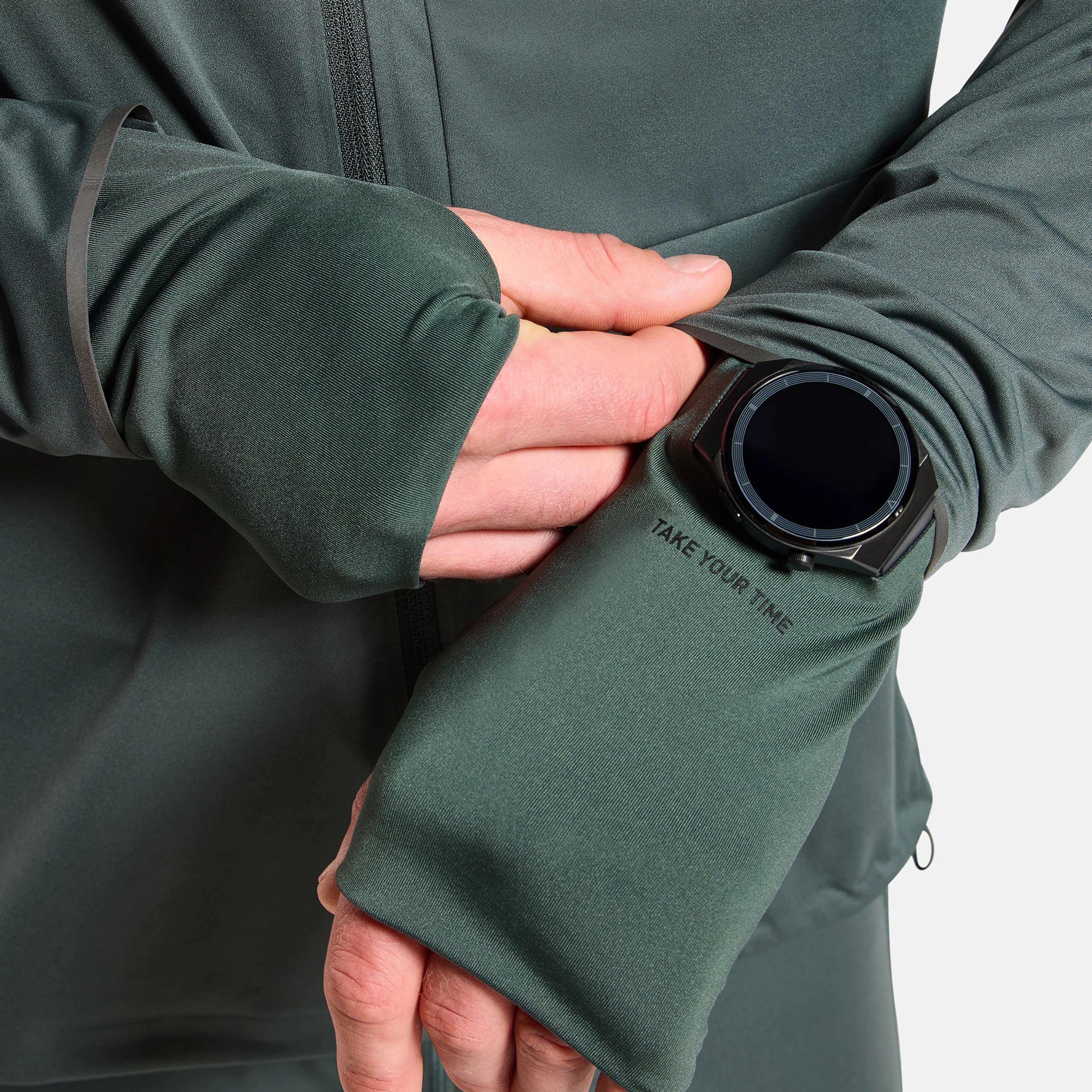 Zeroweight Pro Warm Reflective Veste Running Hommes-Vert Olive - Image 8