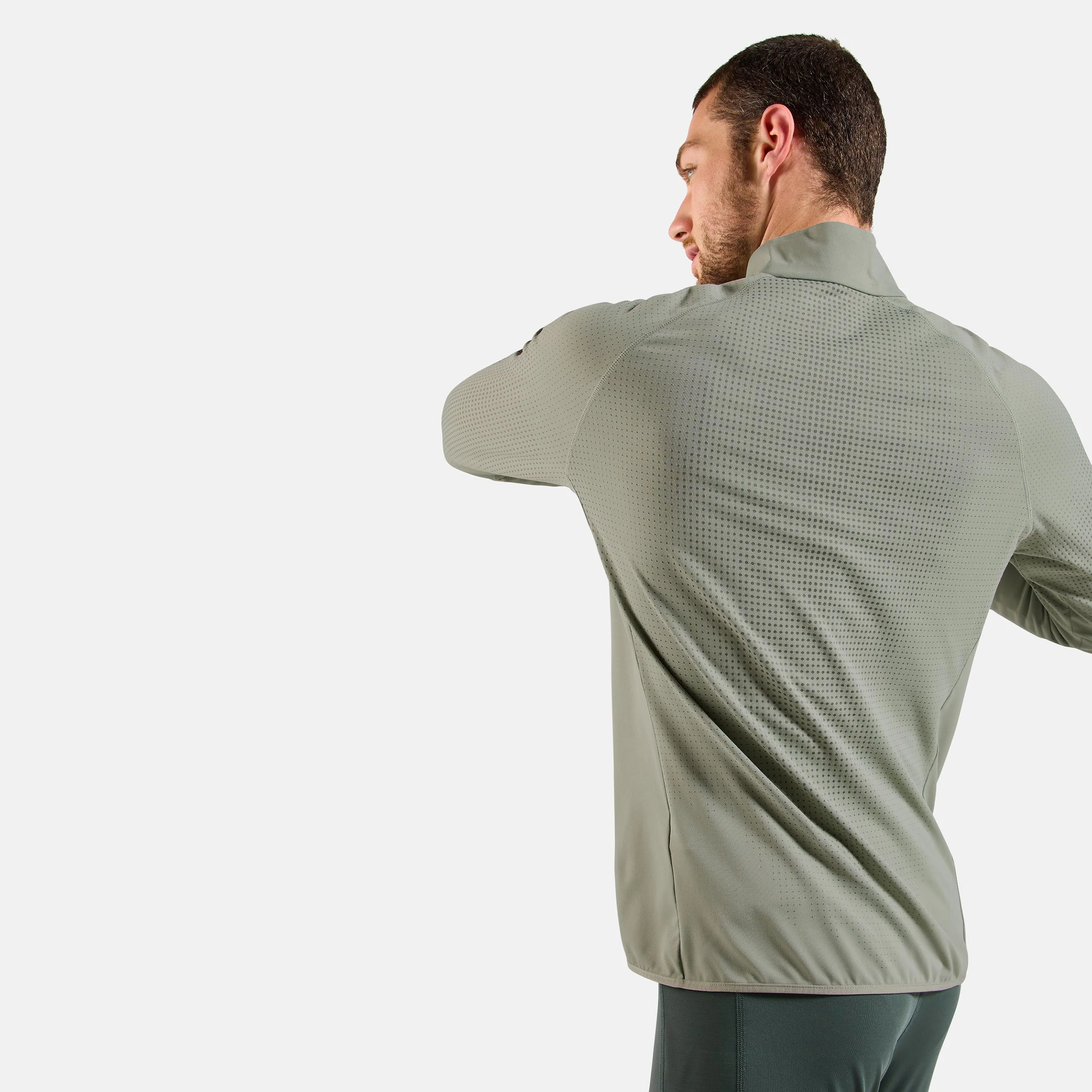 Zeroweight Warm Mid Layer 1/2 Zip Maillot de course Hommes - vert olive - Image 5