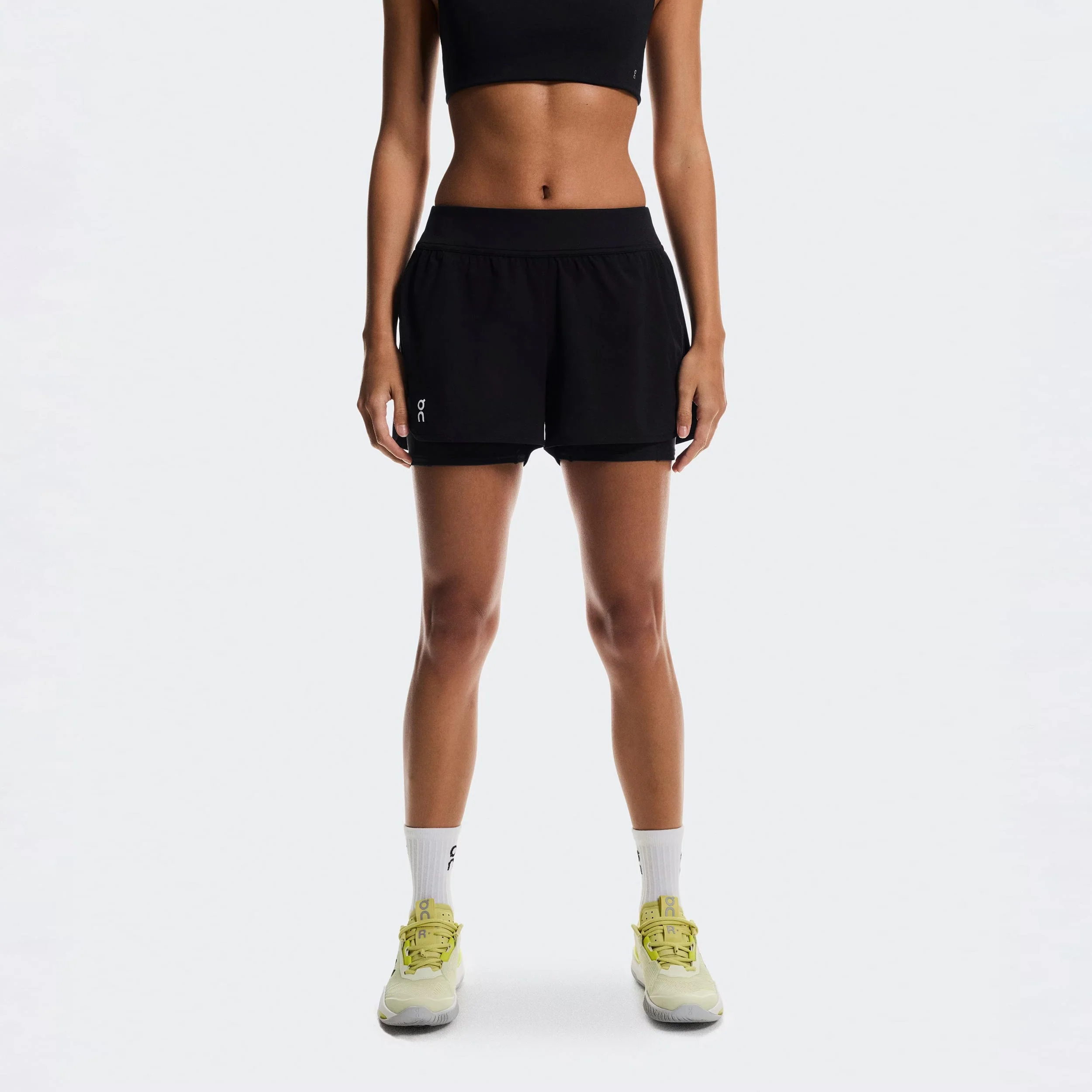 3" Court Shorts 2-in-1 Shorts Femmes - noir