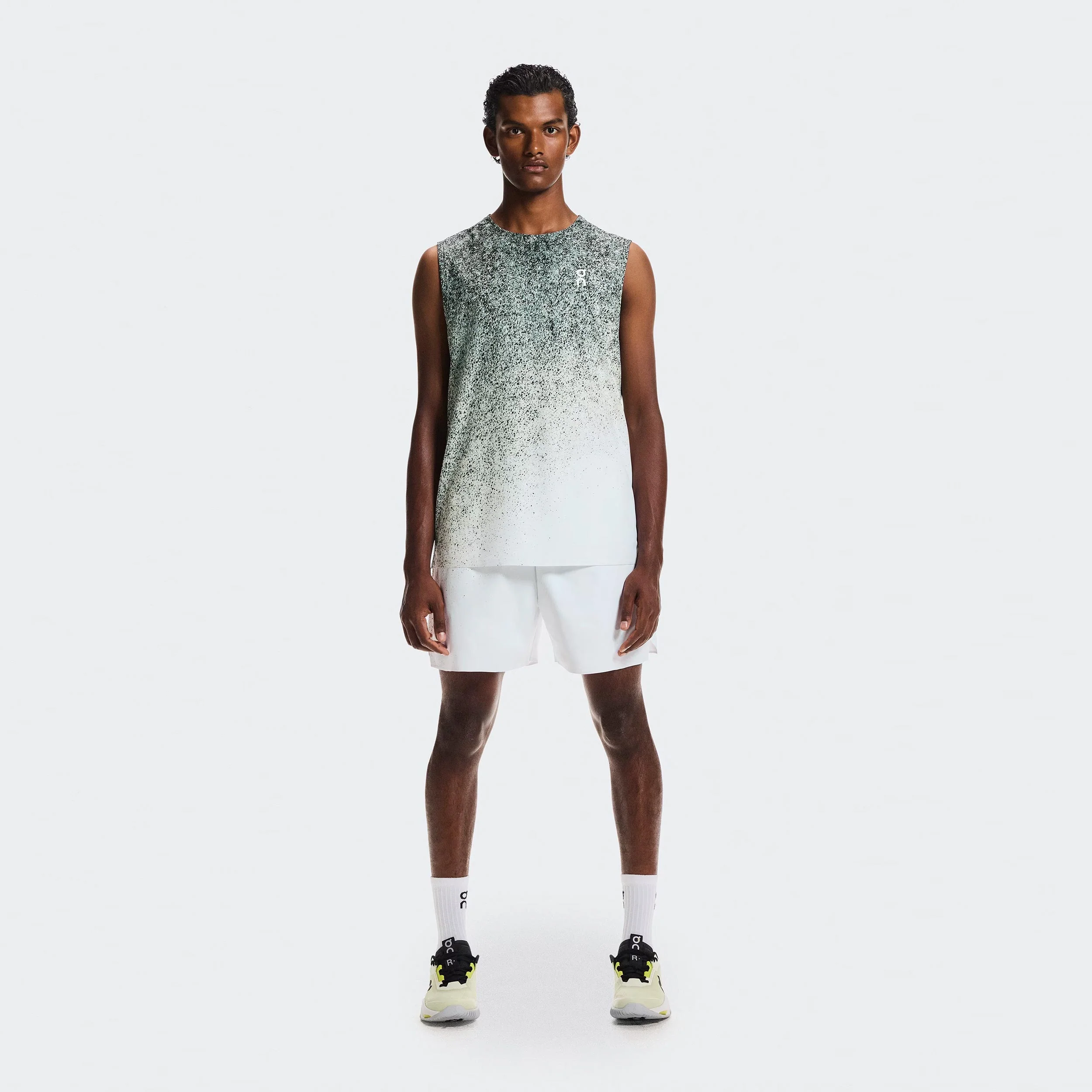 5" Court Fade Shorts Hommes - vert, blanc - Image 2