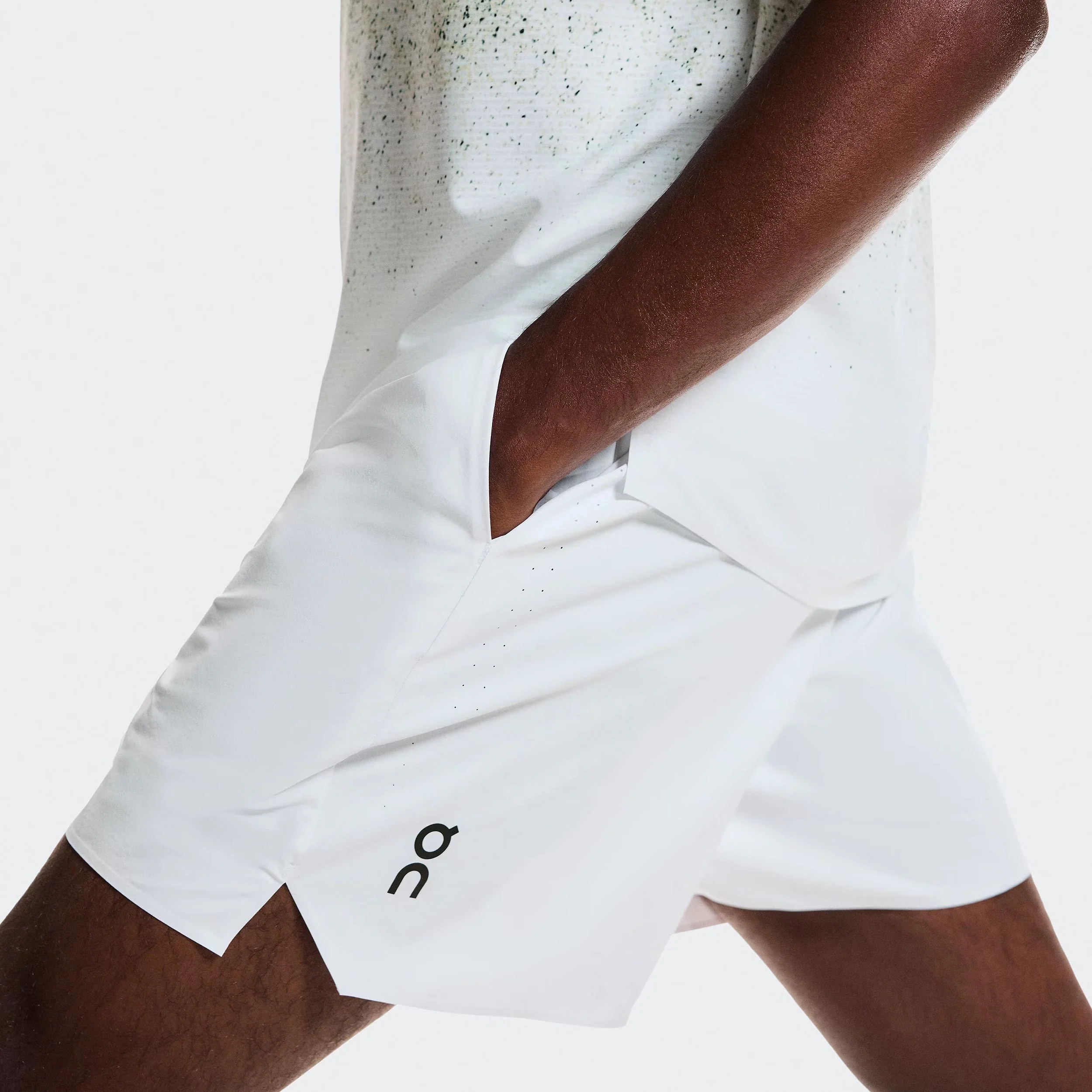 5" Court Fade Shorts Hommes - vert, blanc - Image 6