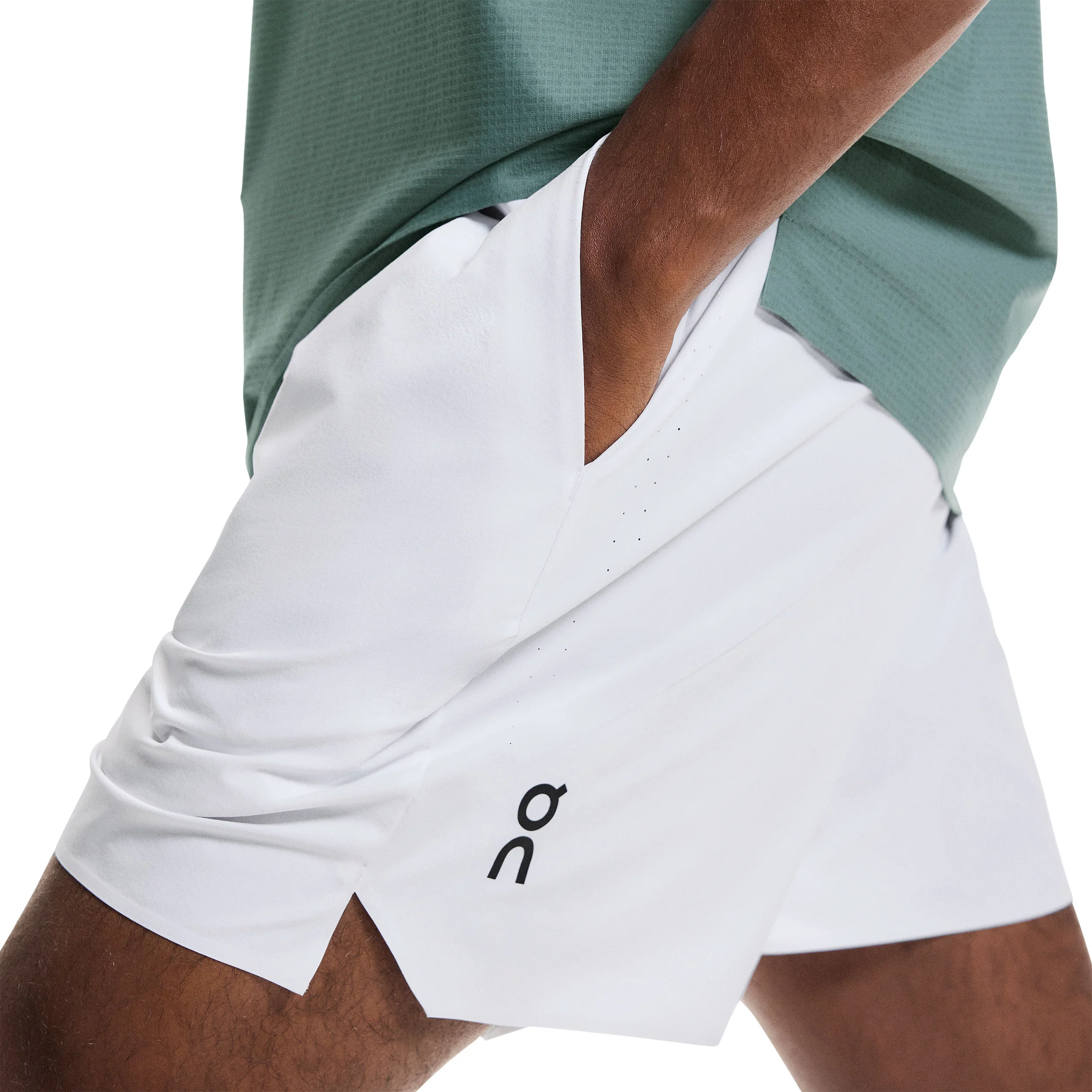 5in Court Shorts Hommes - blanc - Image 7
