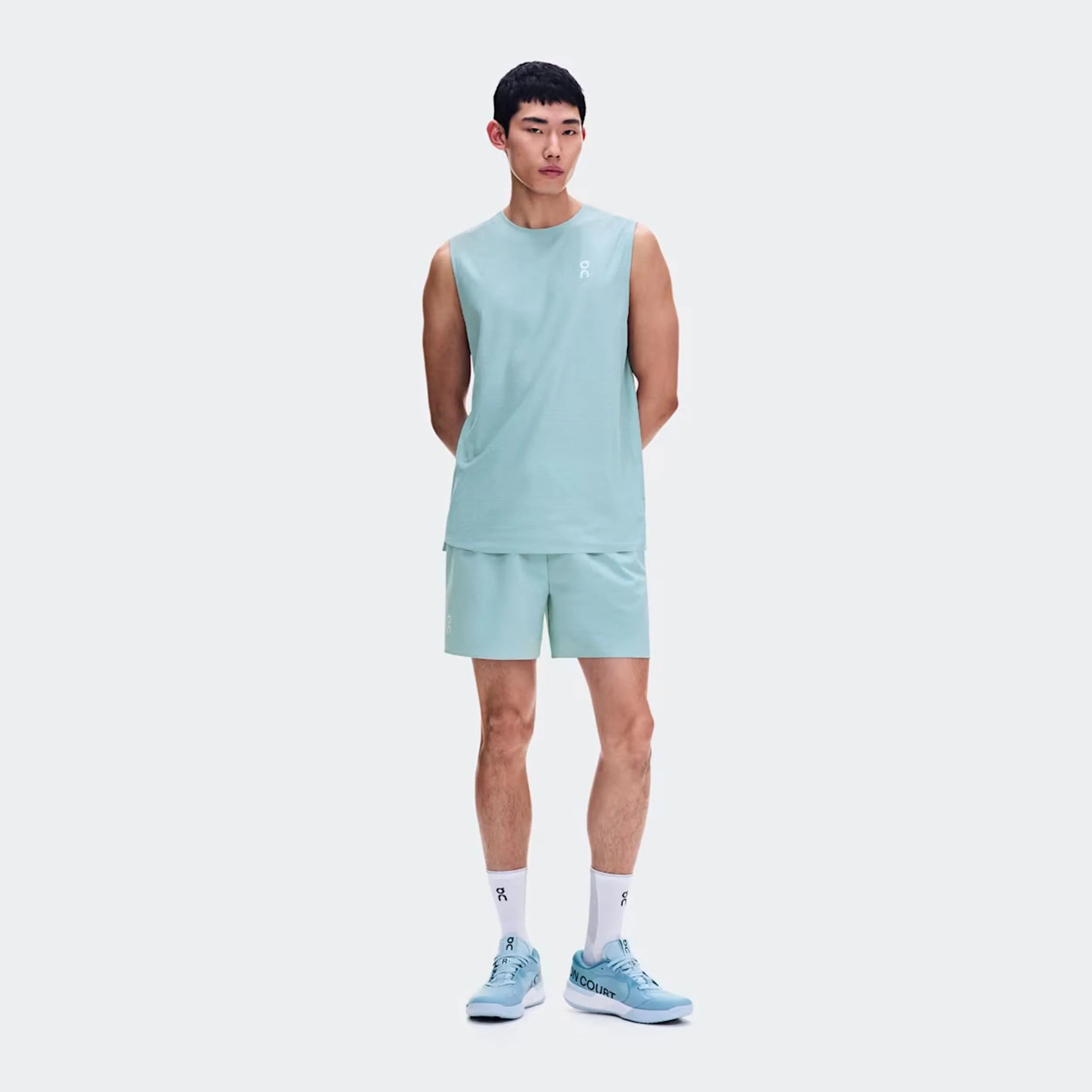Court Débardeur tank top Hommes - bleu gris - Image 2