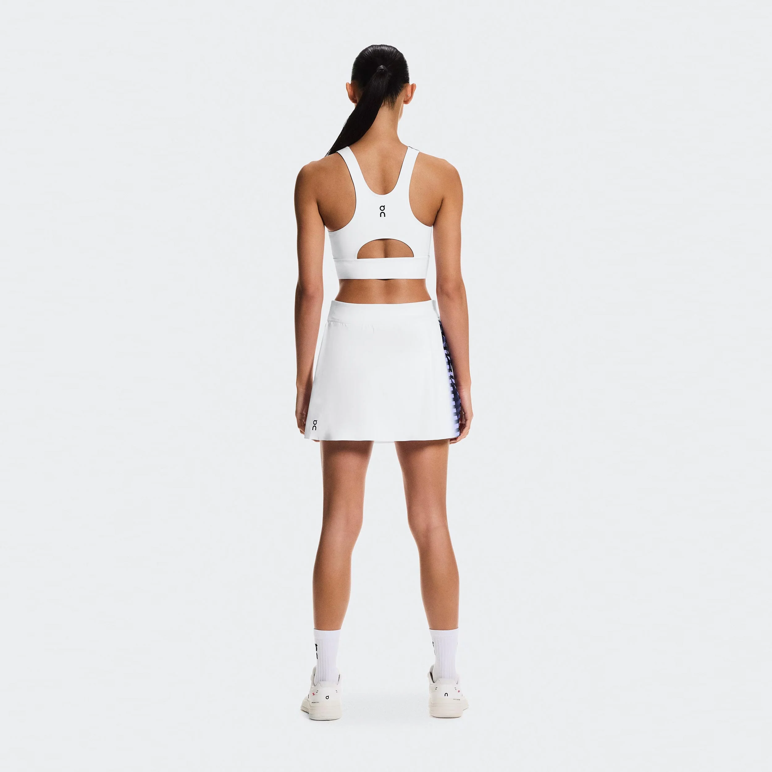 Court Split Edge Jupe Femmes - blanc, noir - Image 7