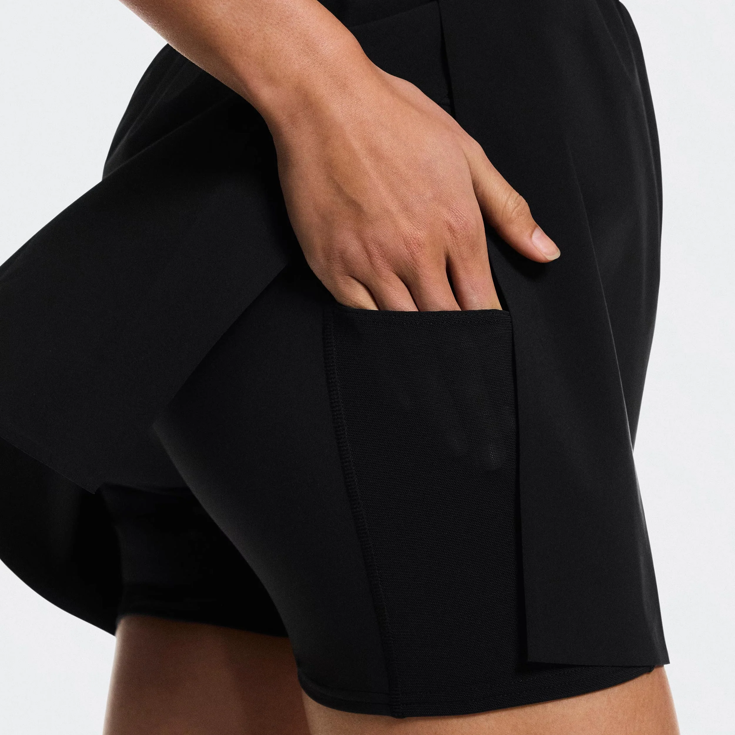 Court Split Robe Femmes - noir - Image 6