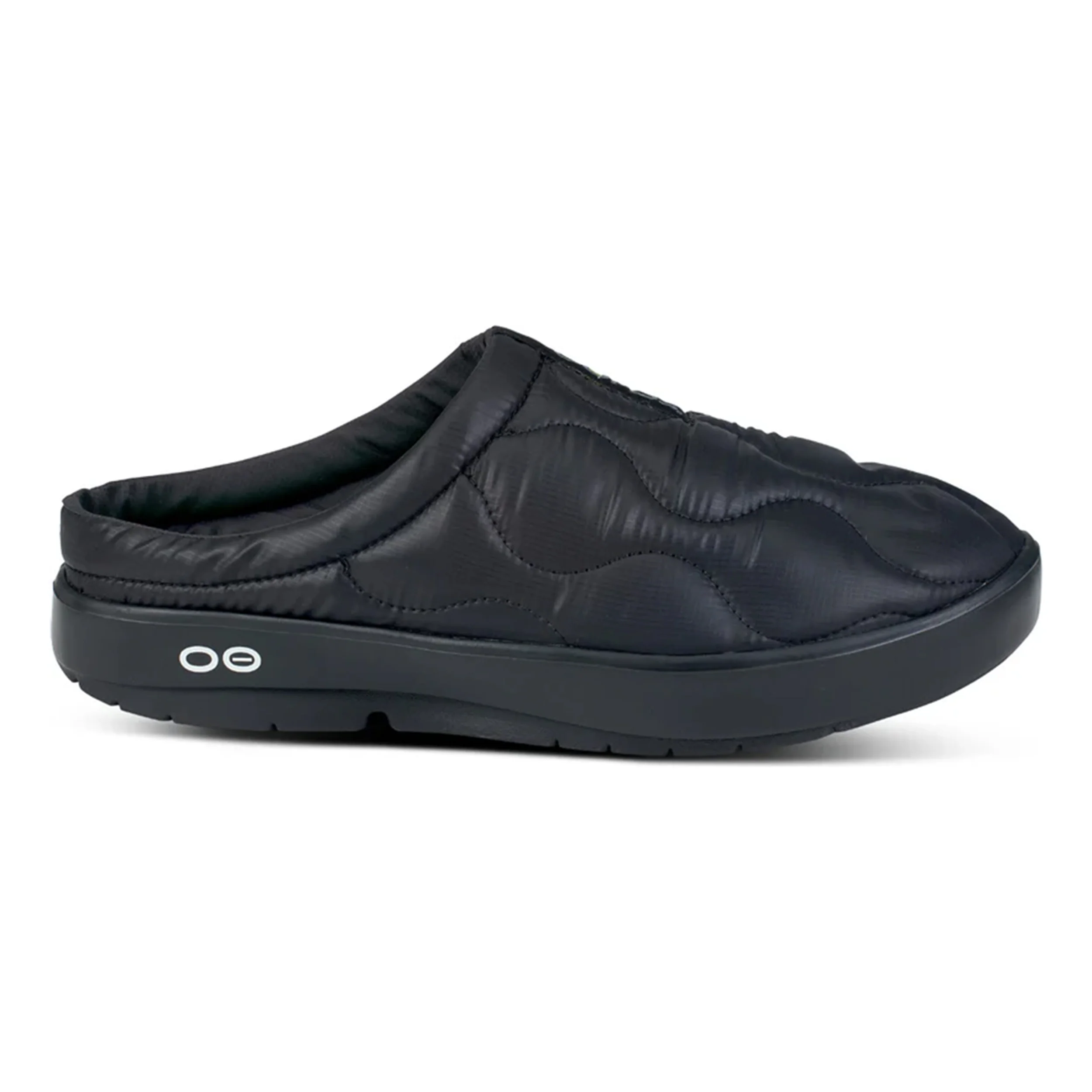 Oocoozie Thermo Mule Chaussure de récupération Unisex - noir, vert fluo