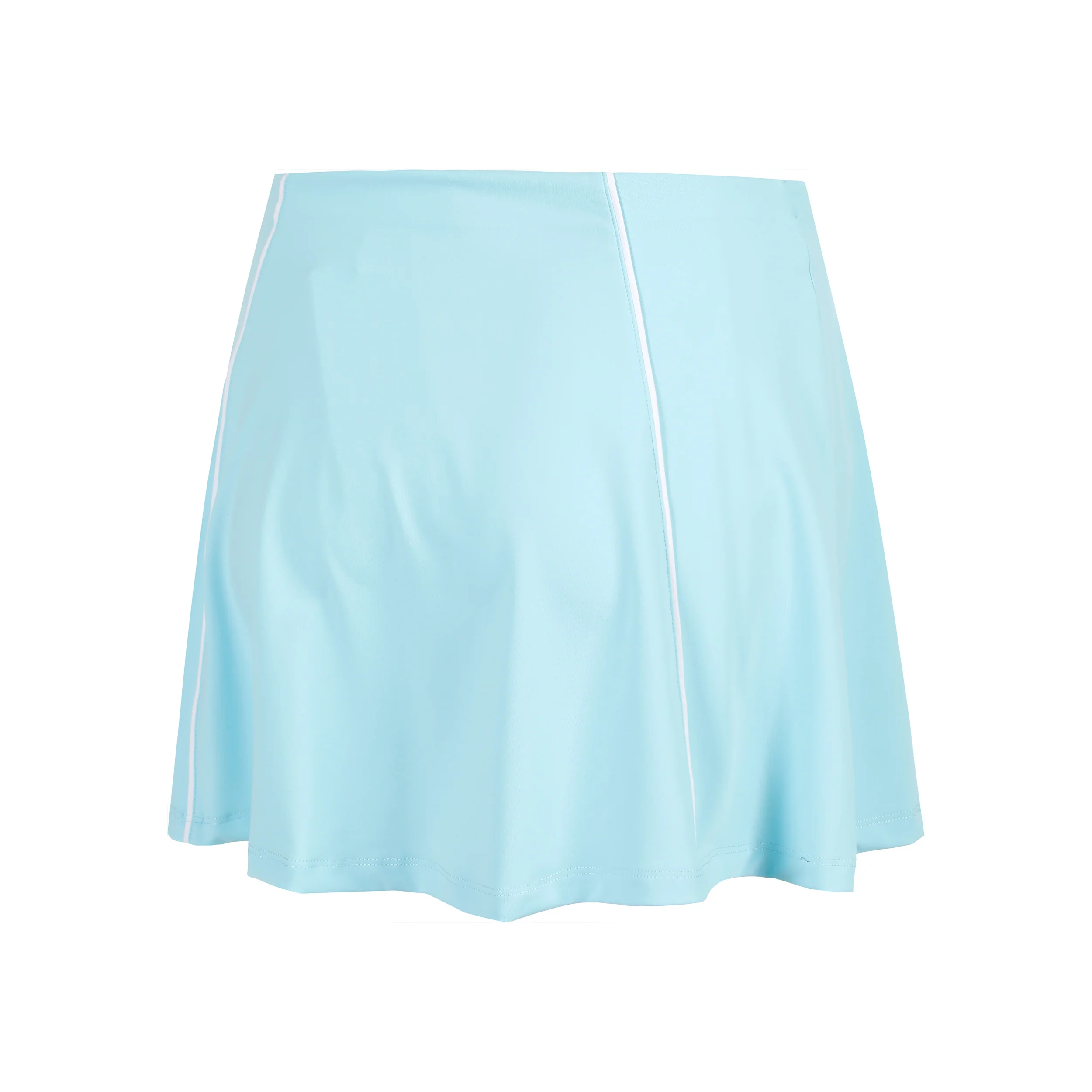Colorblock Flounce Jupe Femmes-Bleu Clair - Image 2