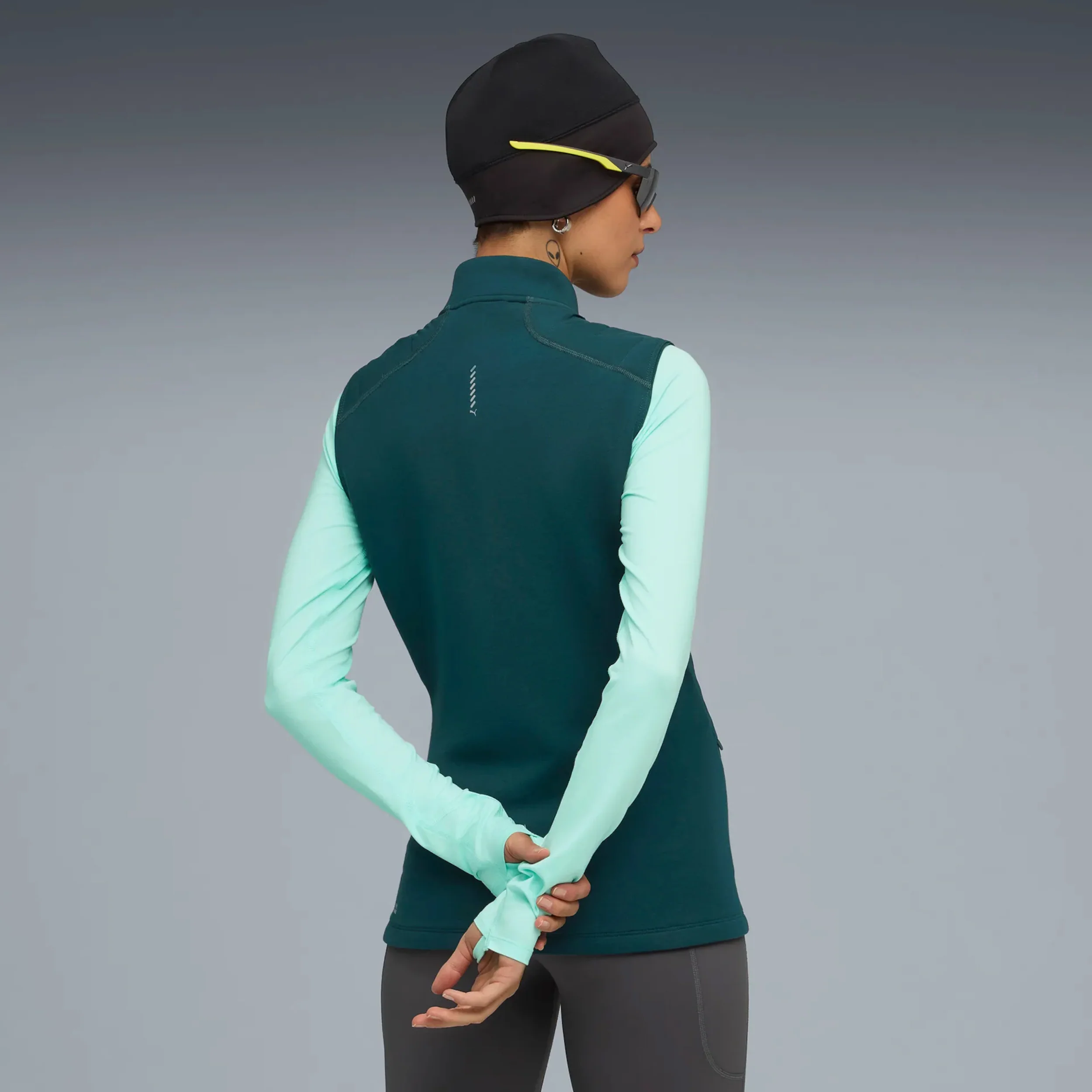 Cloudspun Warmlbl Gilets de course Femmes-vert - Image 4