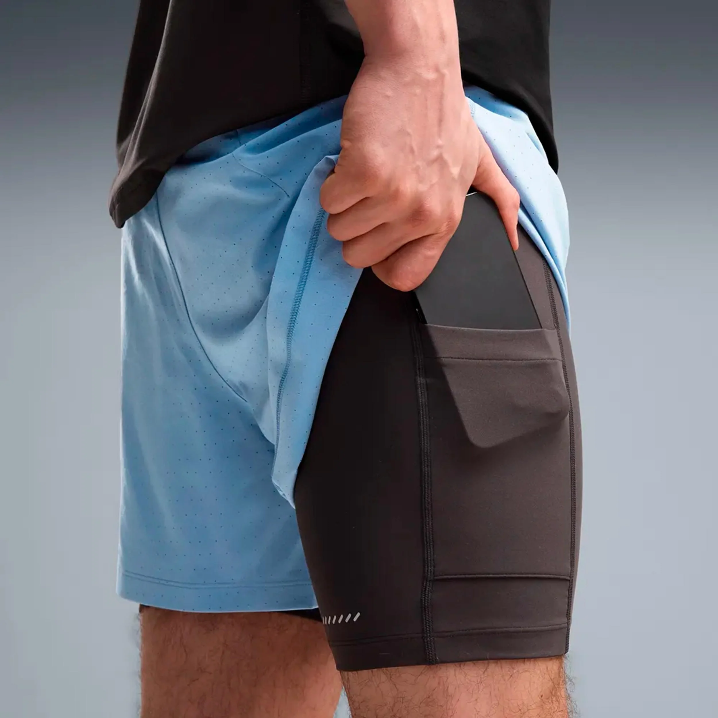 Dreamrun DryCell 2in1 5in Short de running Hommes - bleu - Image 3