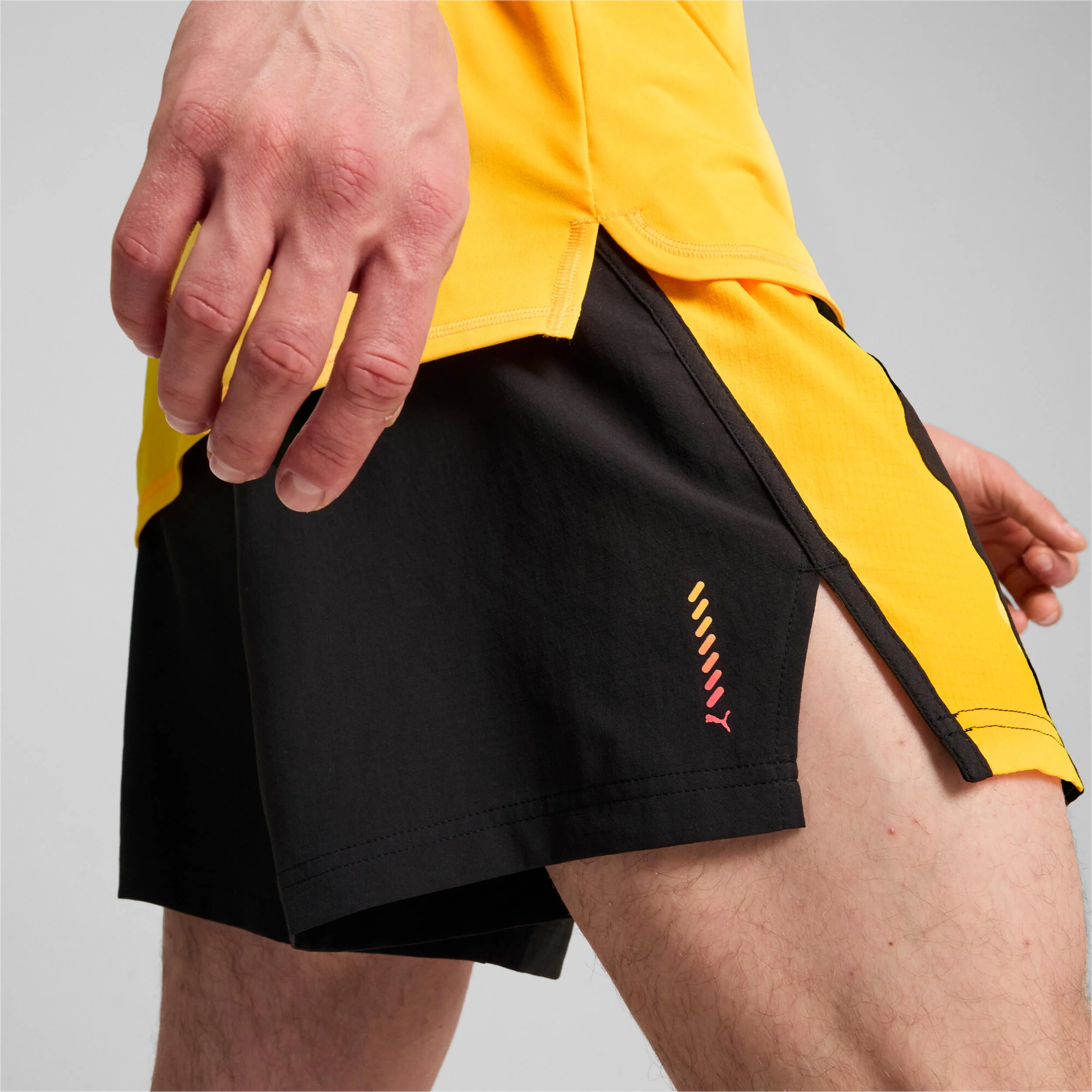 Ultraweave Velocity 5in Short De Running Hommes-Noir,Orange - Image 7