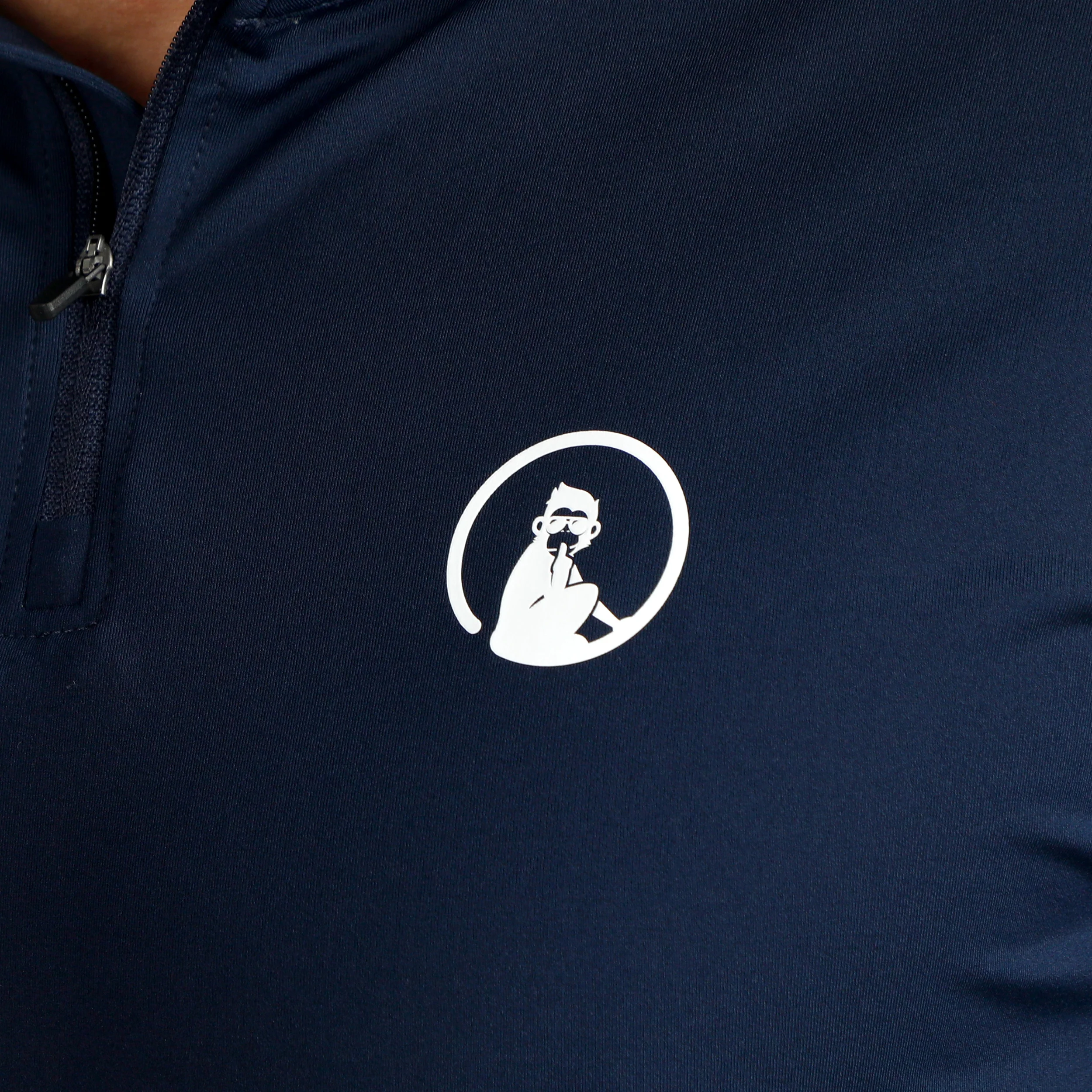 Big Serve 1/4 Zip Haut manches longues Hommes-bleu foncé - Image 7