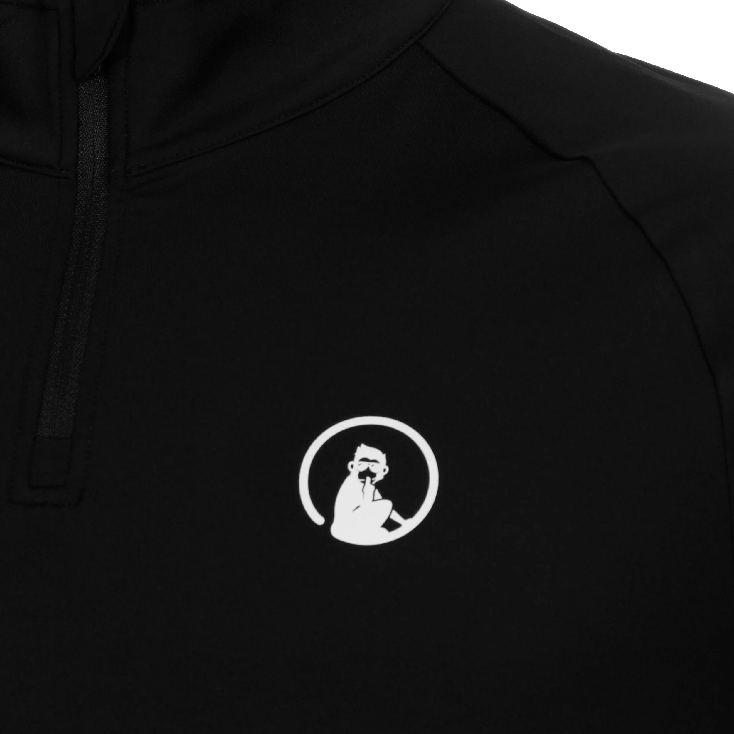 Big Serve 1/4 Zip Haut Manches Longues Hommes-Noir - Image 3